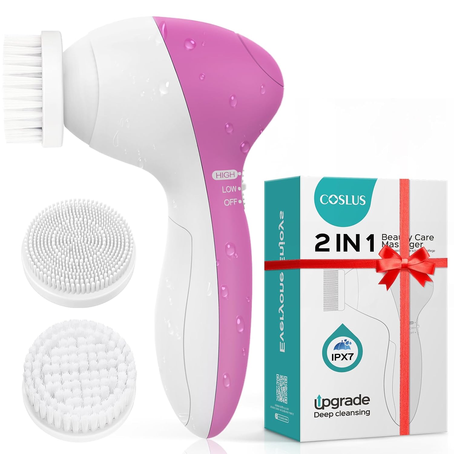 COSLUS Facial Cleansing Brush Silicone Face Scrubber