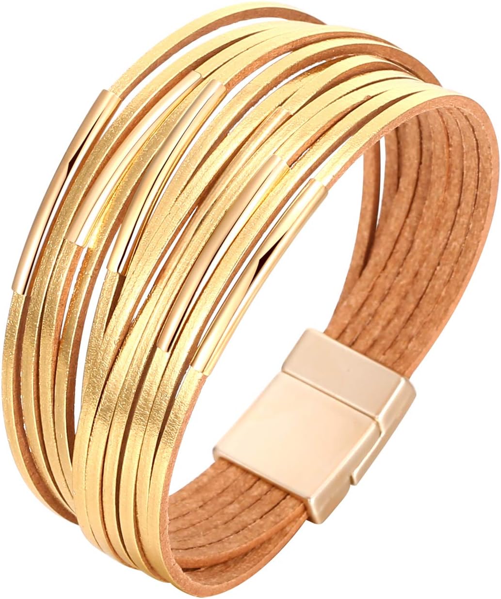 Fesciory Boho Leather Wrap Bracelet Women