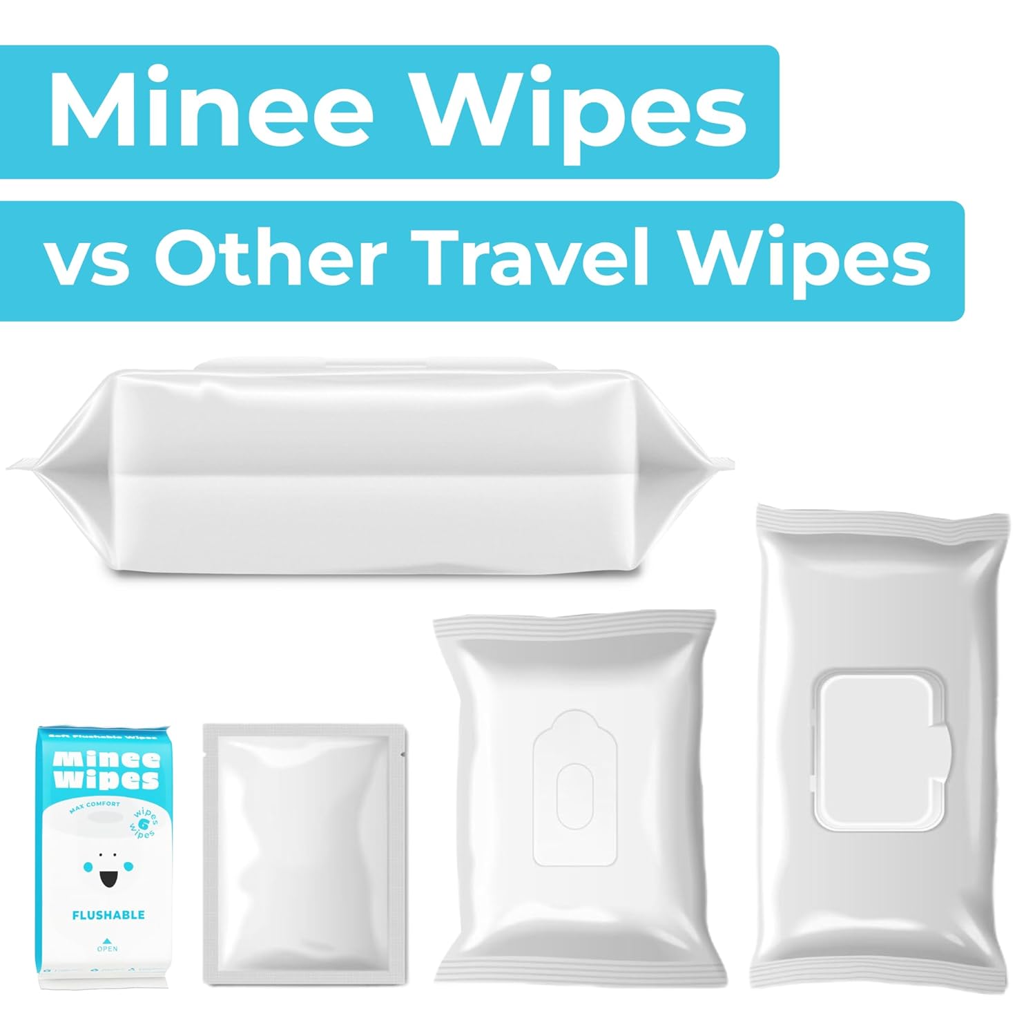 Impossibly Compact Travel Flushable Wipes