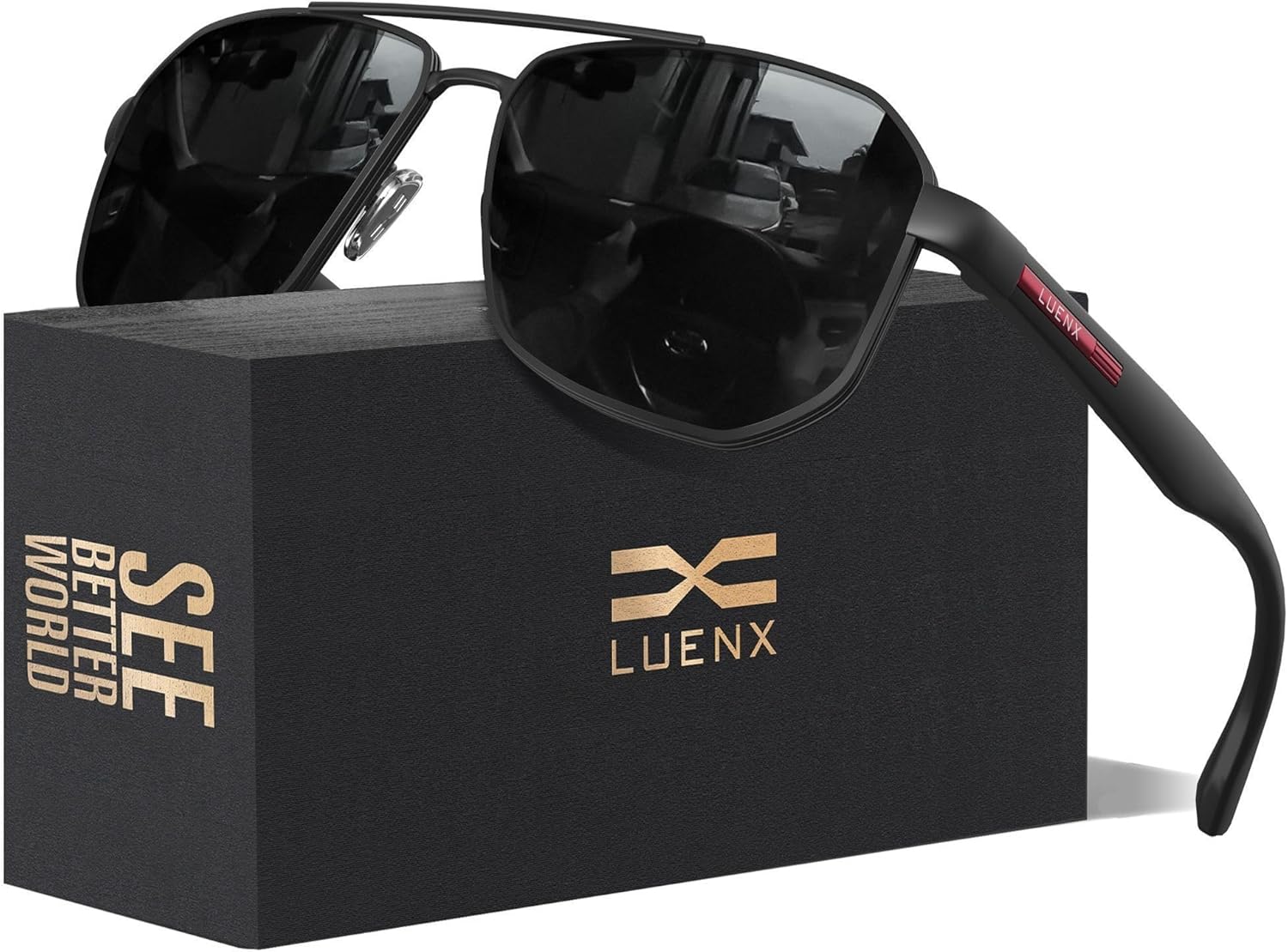 LUENX Aviator Sunglasses for Men