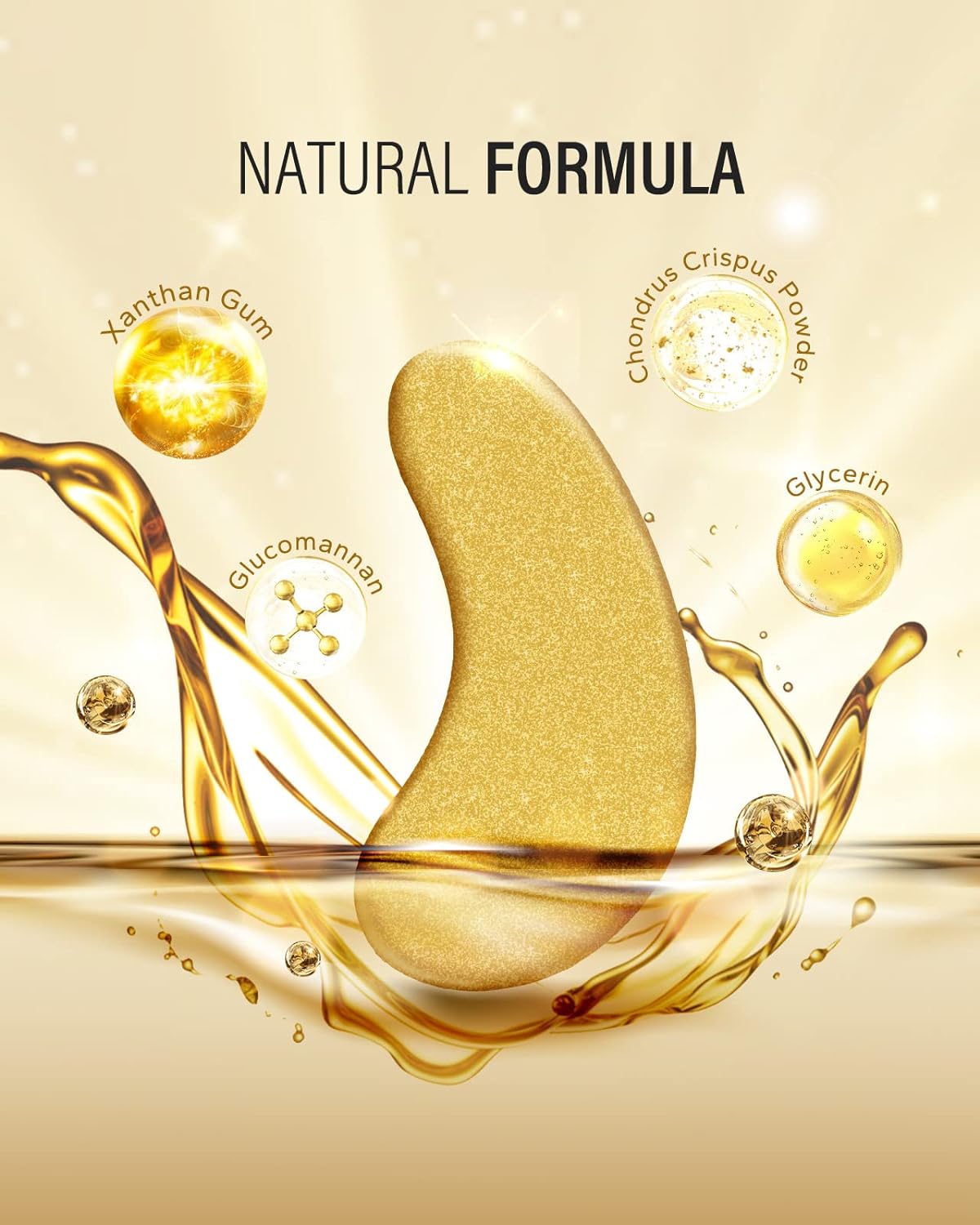 24K Gold Under Eye Patches for Dark Circles