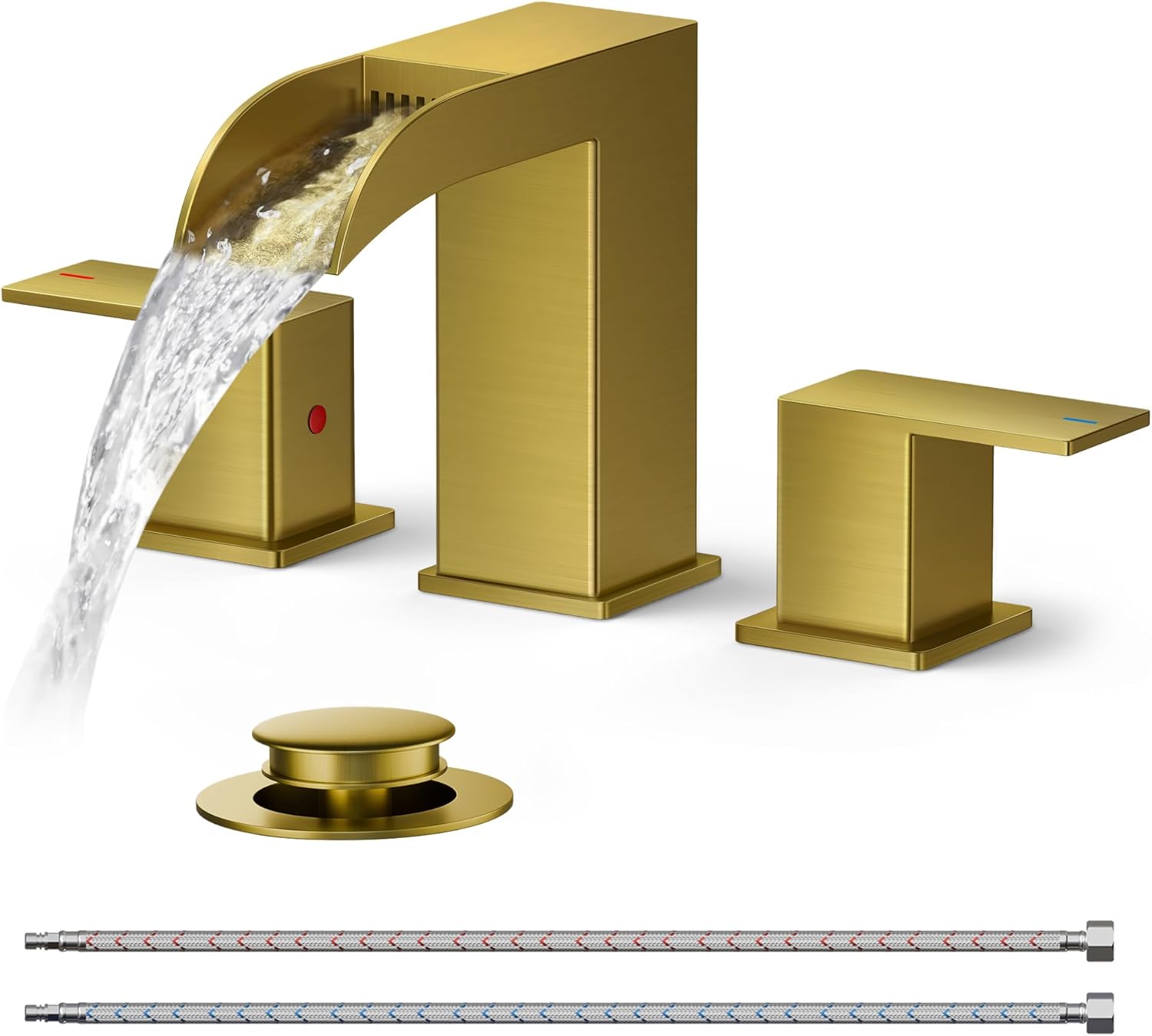 FORIOUS Square Matte Black Bathroom Faucets