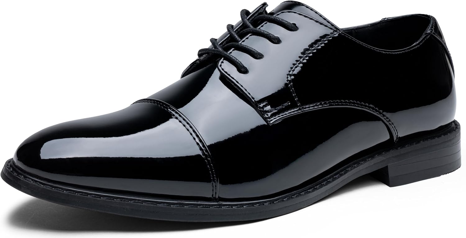 Jousen Men's Dress Cap Toe Shoes