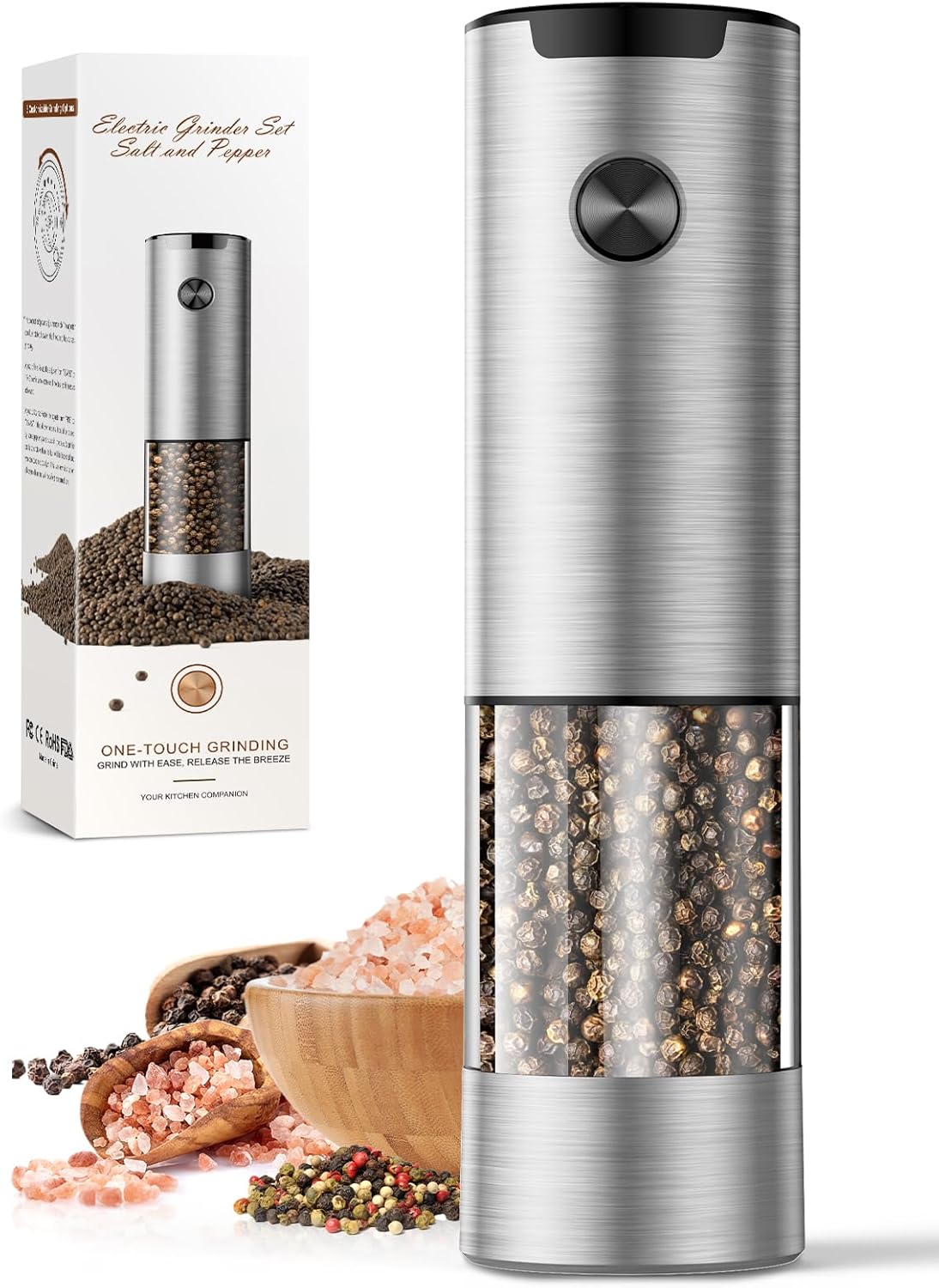 Electric Salt and Pepper Grinder Set