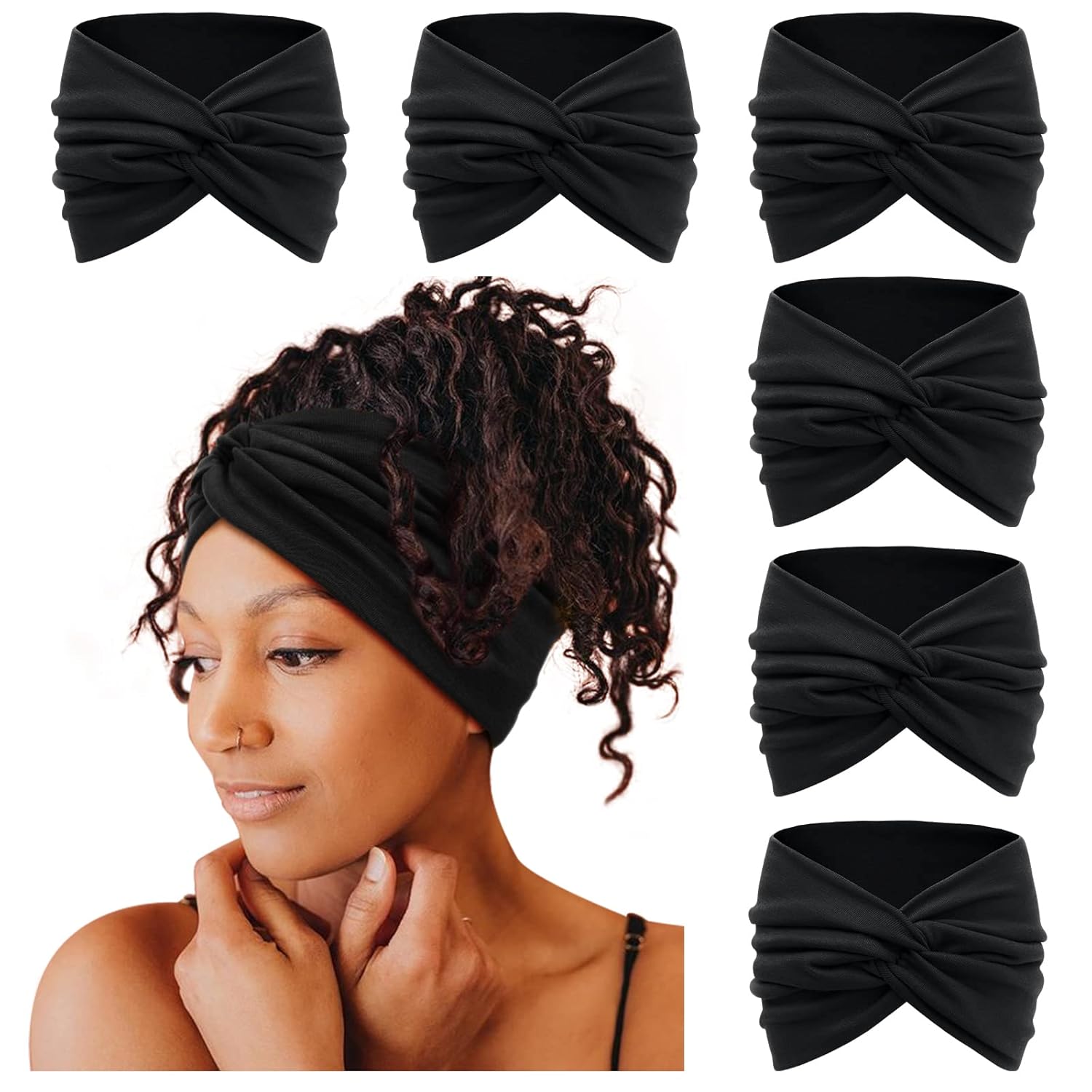Tobeffect Wide Boho Headbands for Women