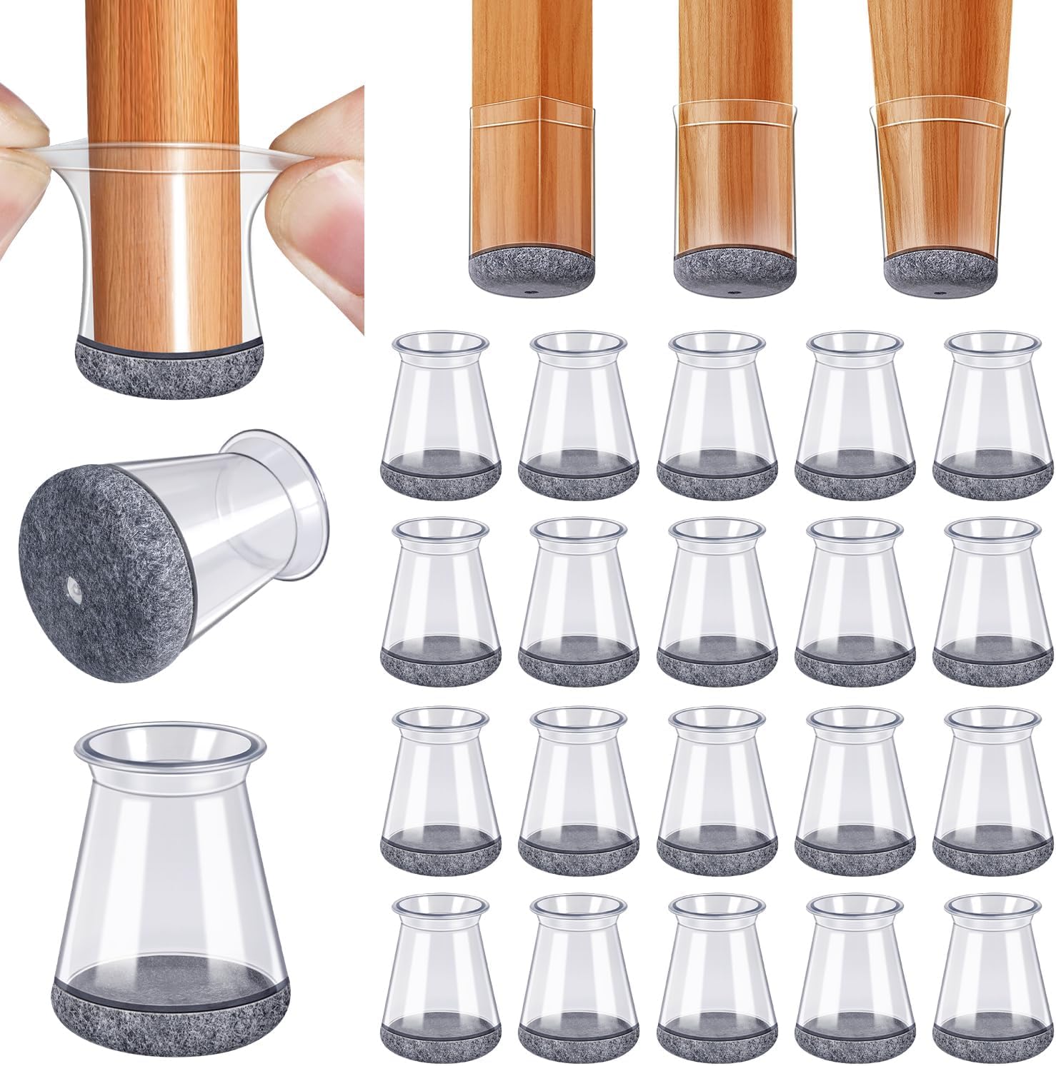 BUMACO 40Pcs Chair Leg Floor Protectors