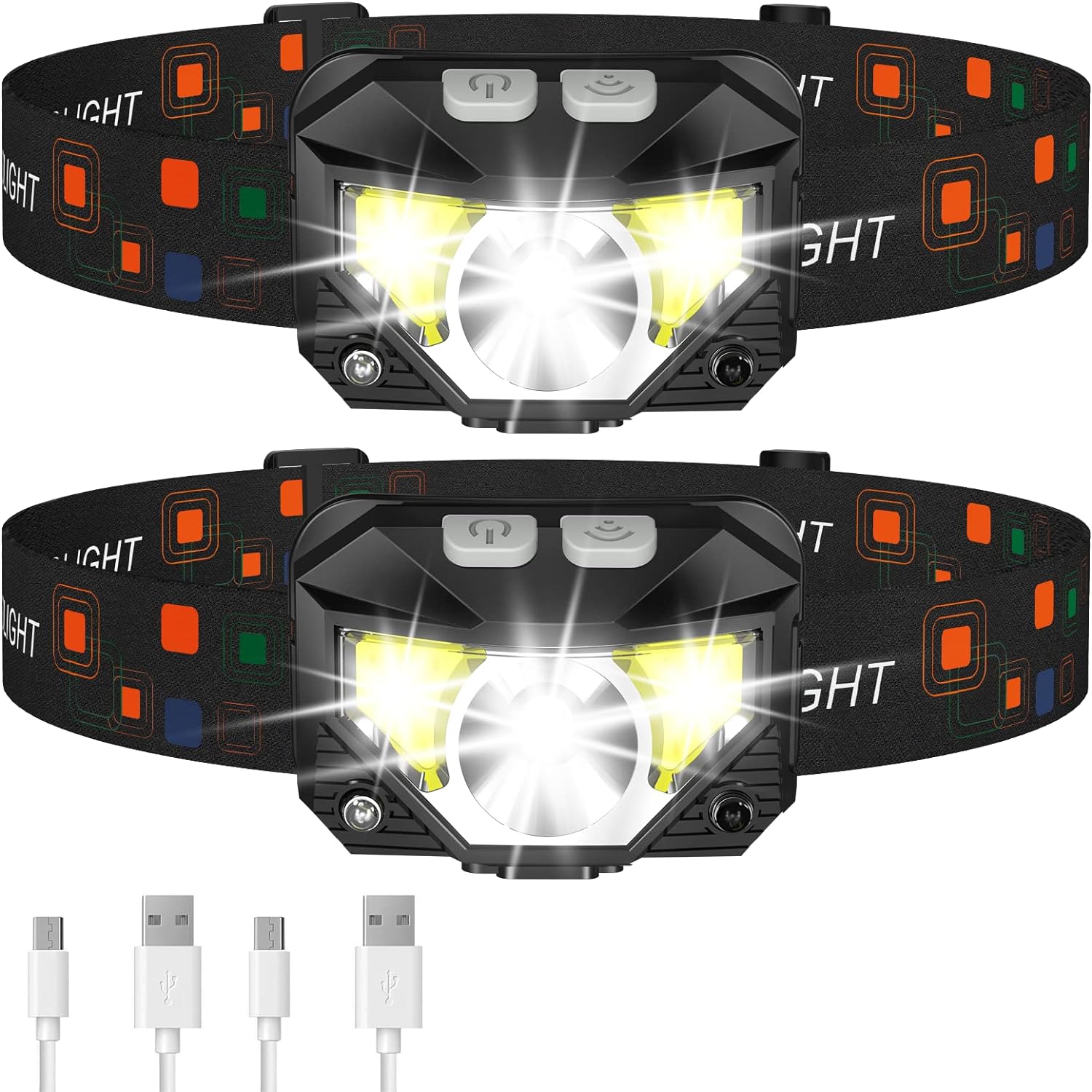 LHKNL LED Rechargeable Headlamp Head Light