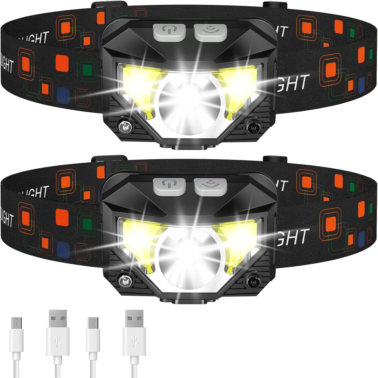 LHKNL LED Rechargeable Headlamp Head Light