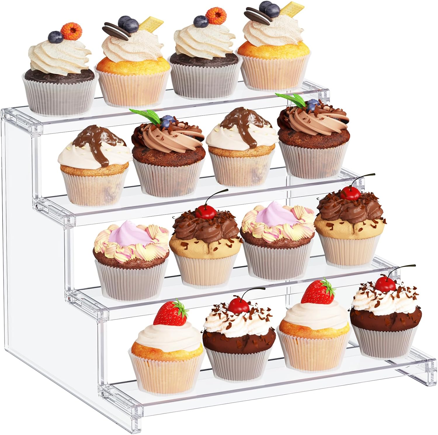 Lifewit 4 Tier Clear Display Riser Stand