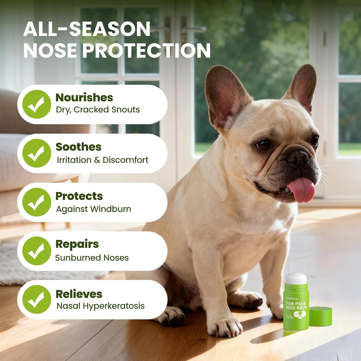 Lick-Safe Dog Paw & Nose Balm Stick with Coconut Oil