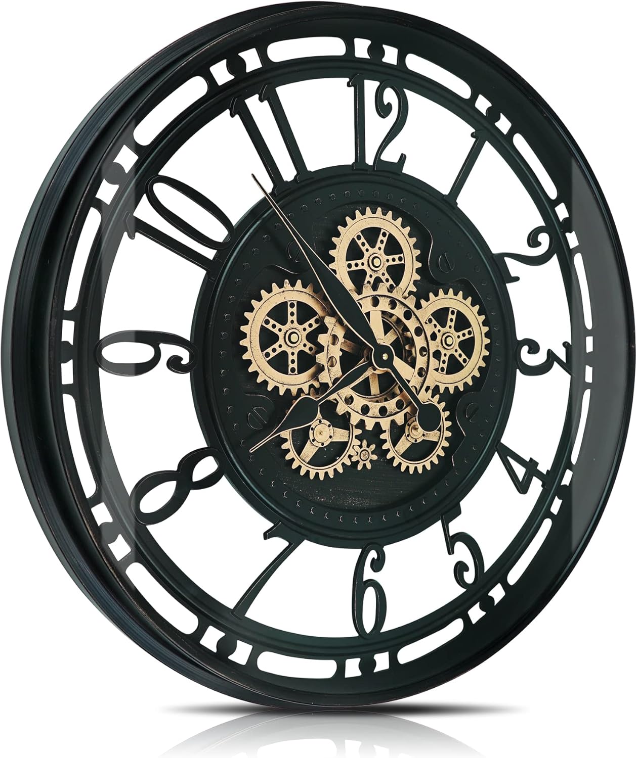 DORBOKER Real Moving Gears Wall Clock
