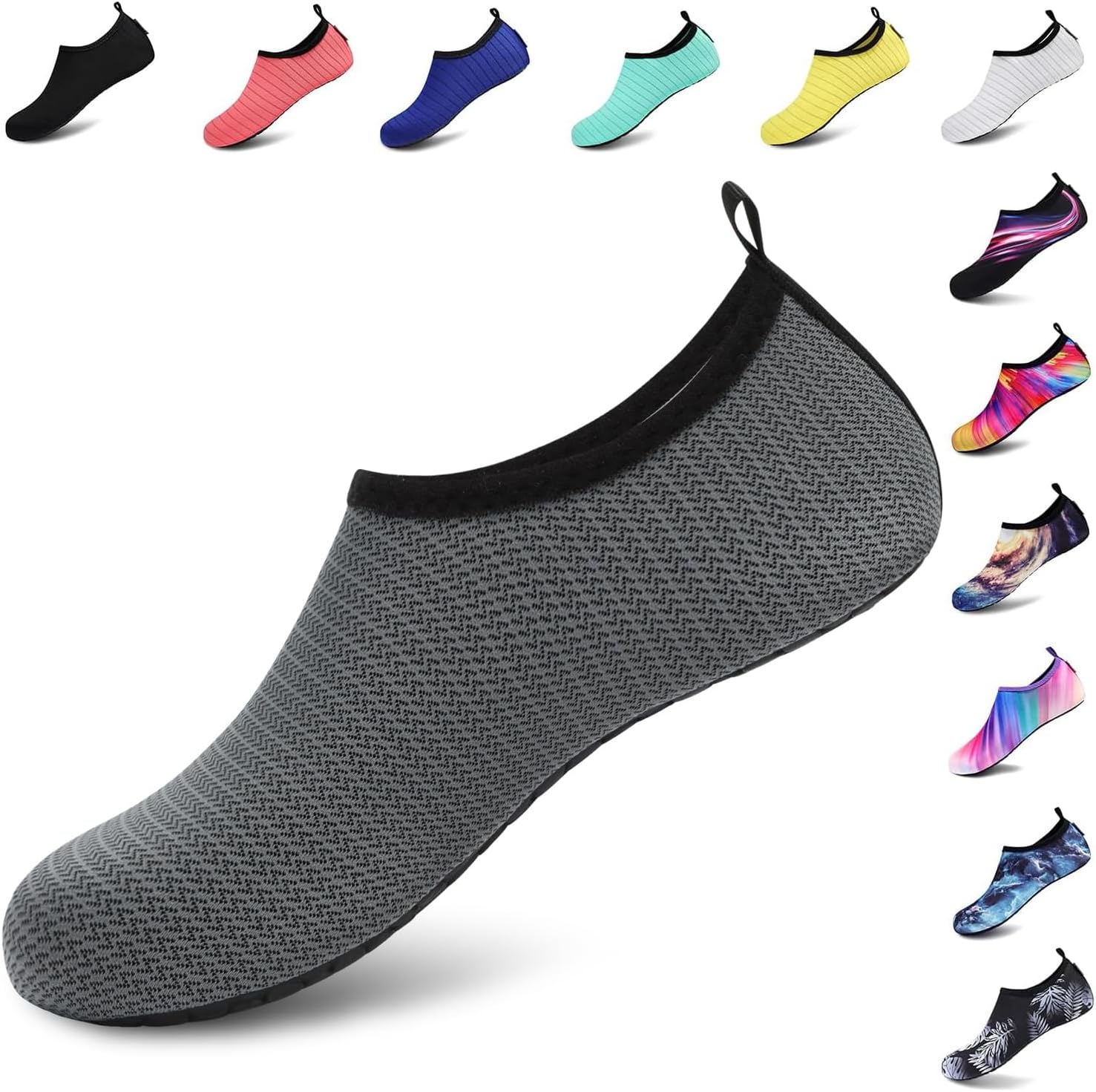 VIFUUR Water Shoes – Barefoot Quick-Dry Aqua Socks