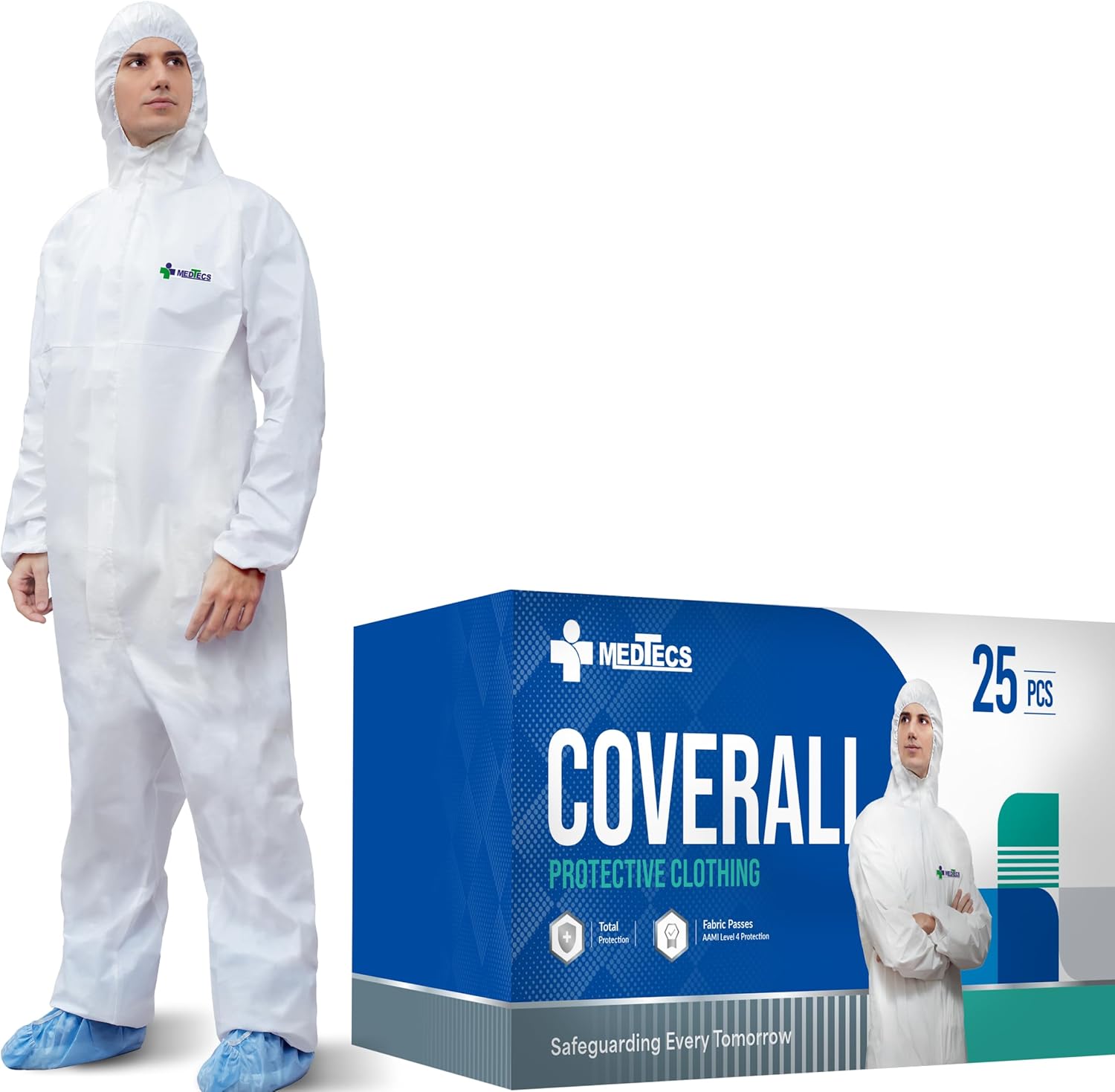 Medtecs Hazmat Suits Disposable Coveralls Suit