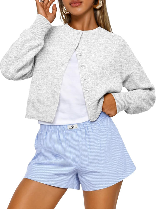 Trendy Queen Women’s Cropped Cardigan Sweater