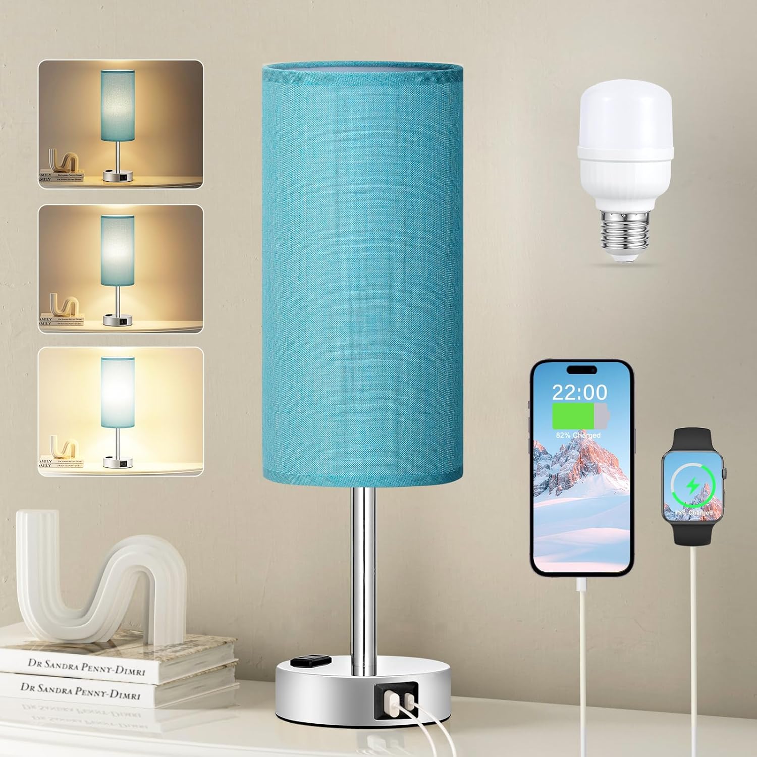 Bedside Touch Lamp 3-Way Dimmable