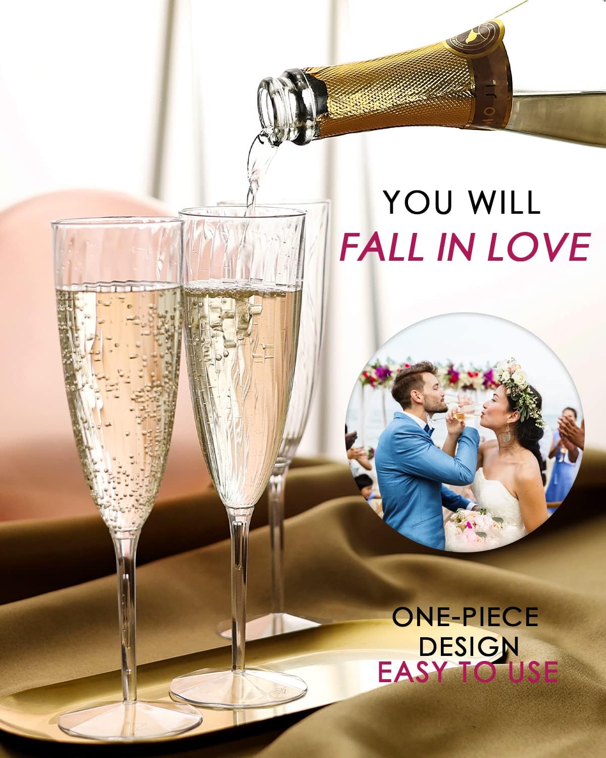 New Year Party Champagne Glasses Set