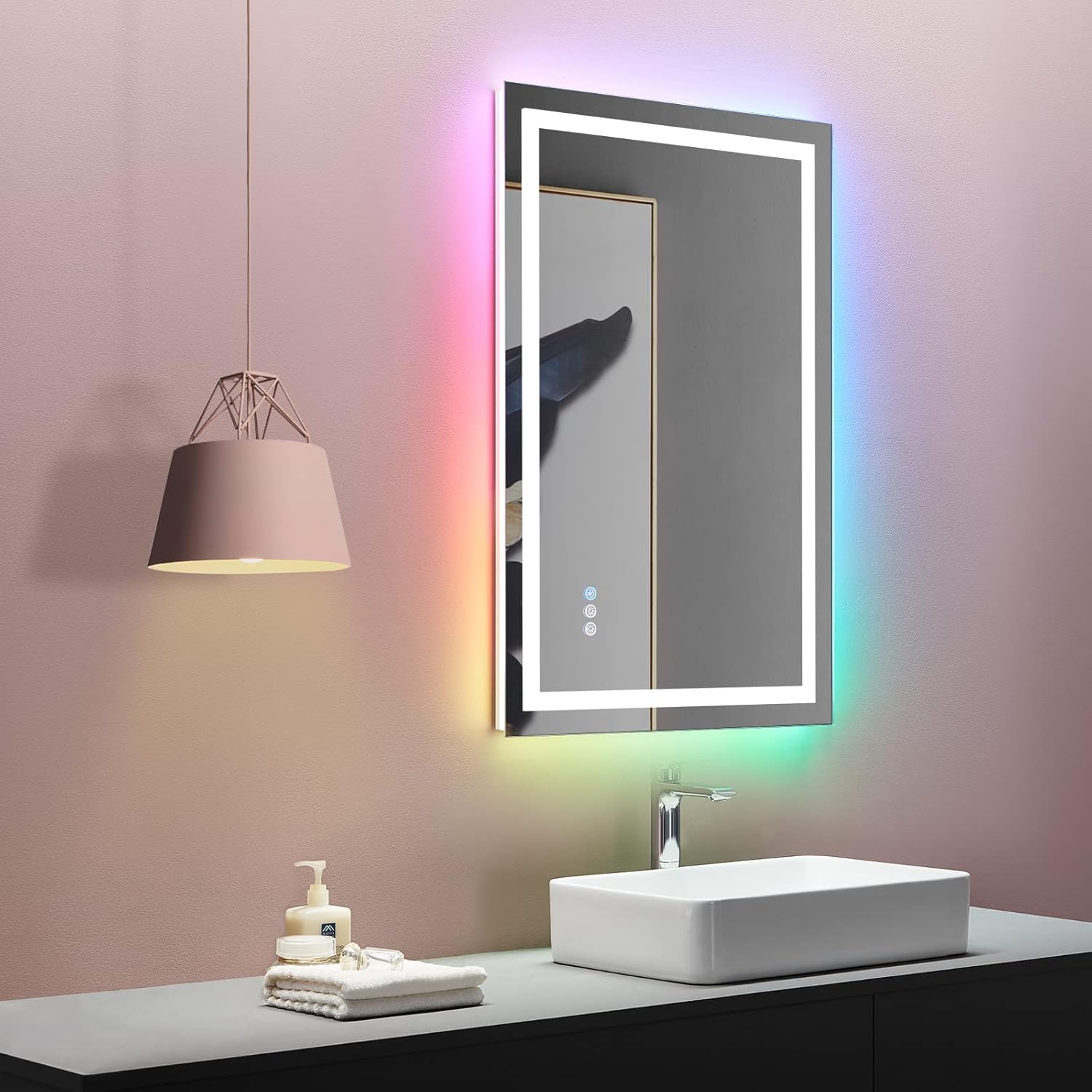 LOAAO 24X32 LED Bathroom Mirror with Lights