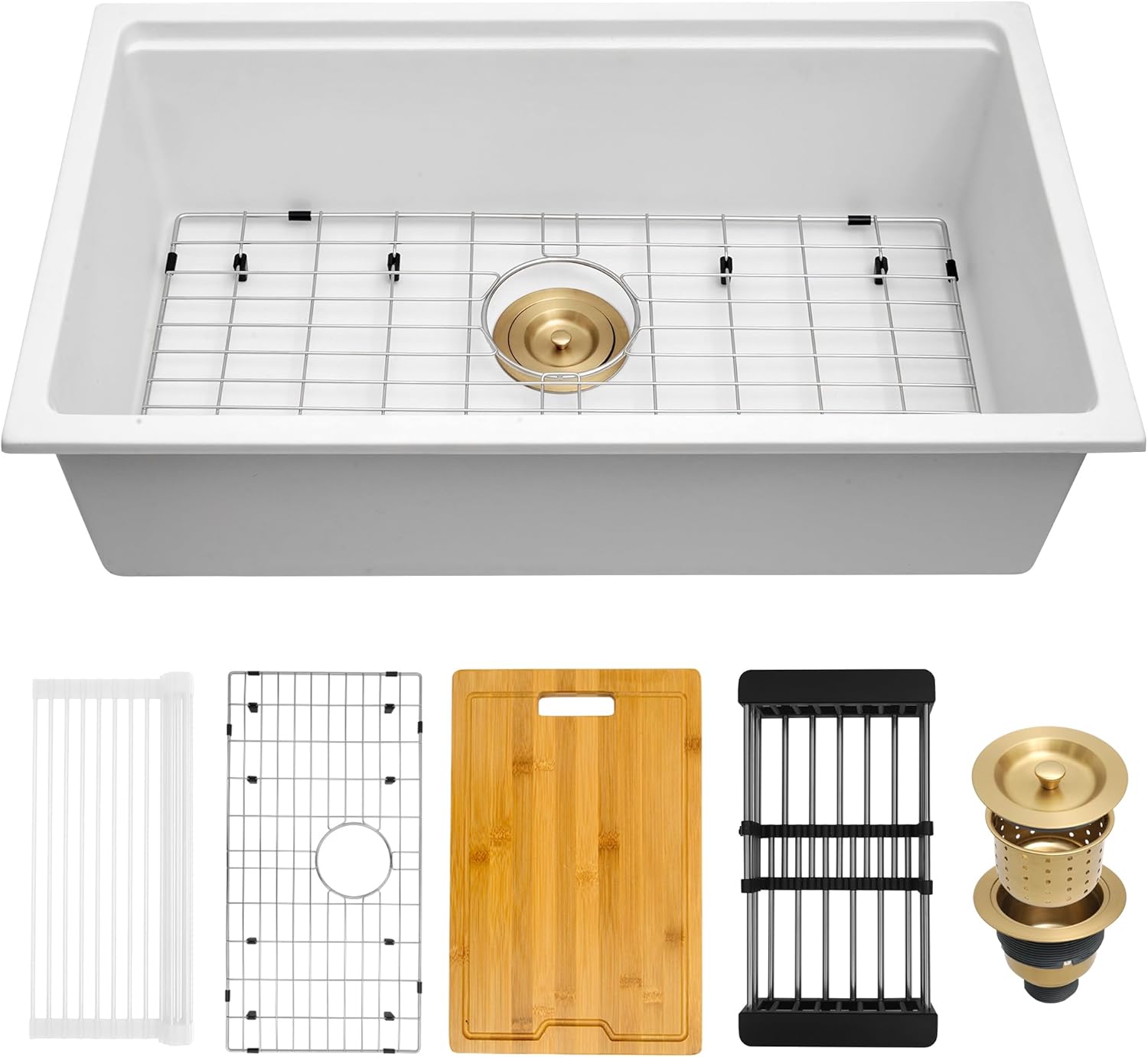 Quartz Composite Workstation Sink with Accessories