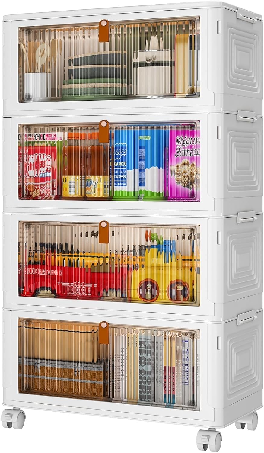 Plastic Storage Bins with Lid  Stackable Storage Containers