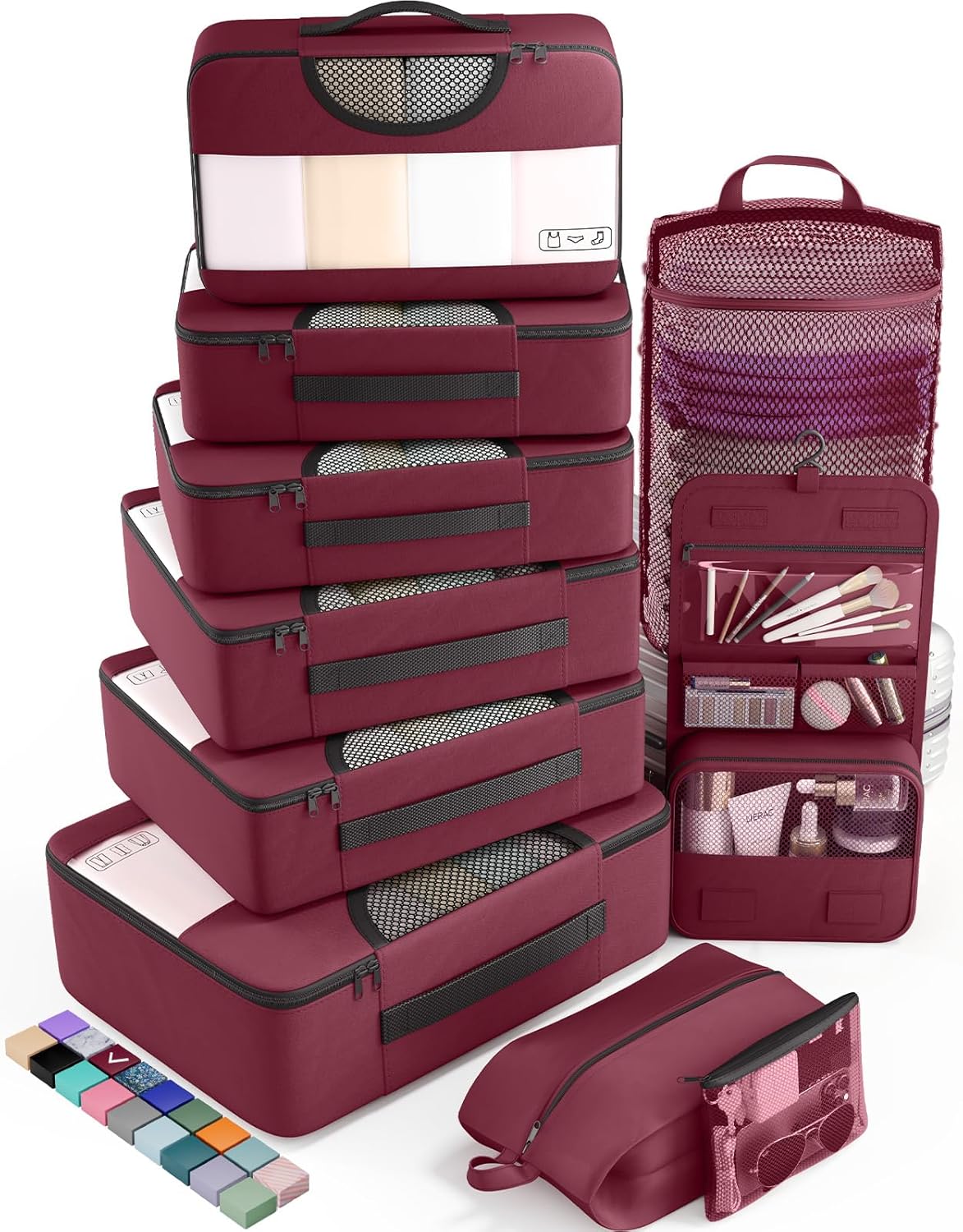 Veken Packing Cubes Set, Travel Luggage Organizers