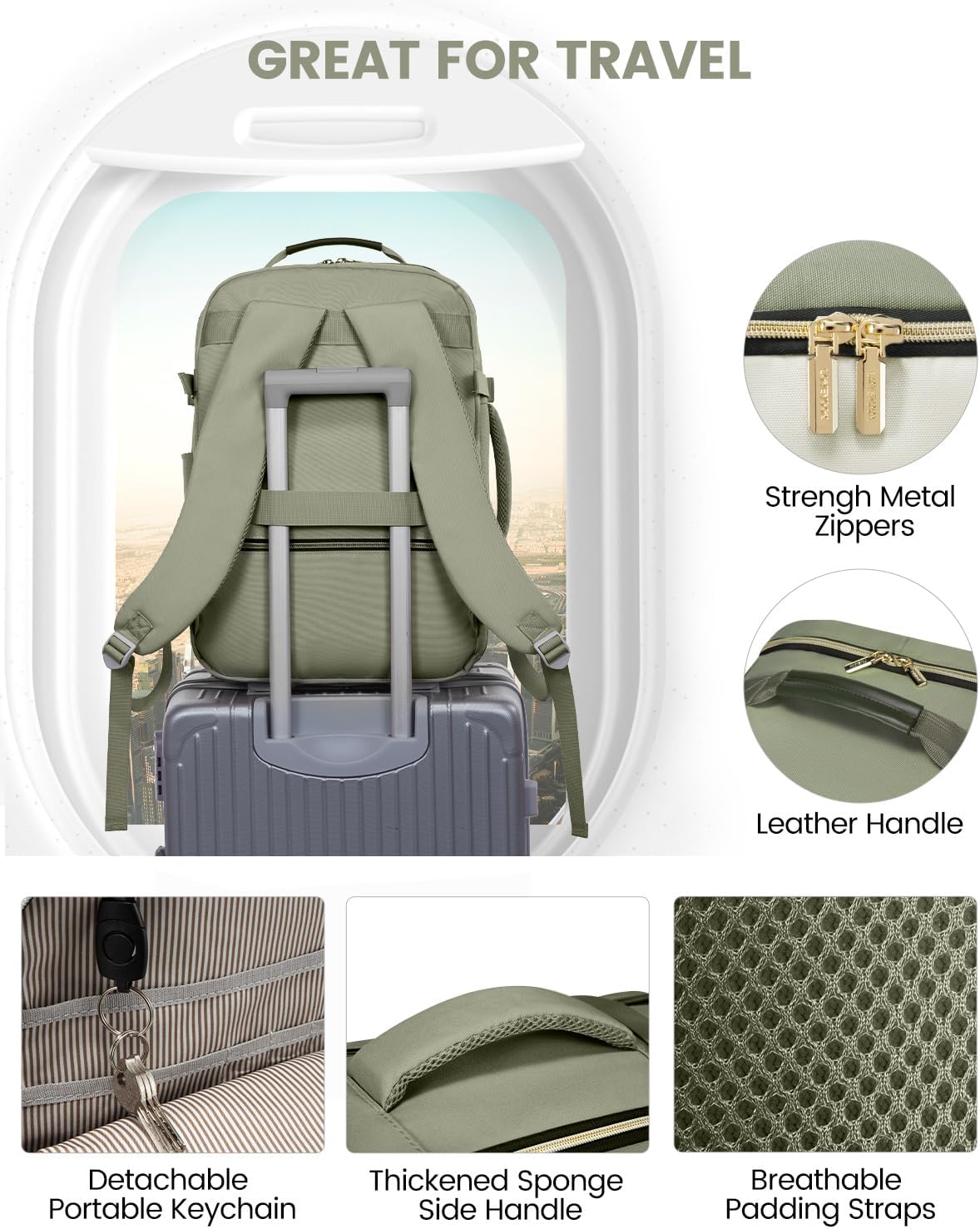 LOVEVOOK 40L Travel Backpack for Women & Men