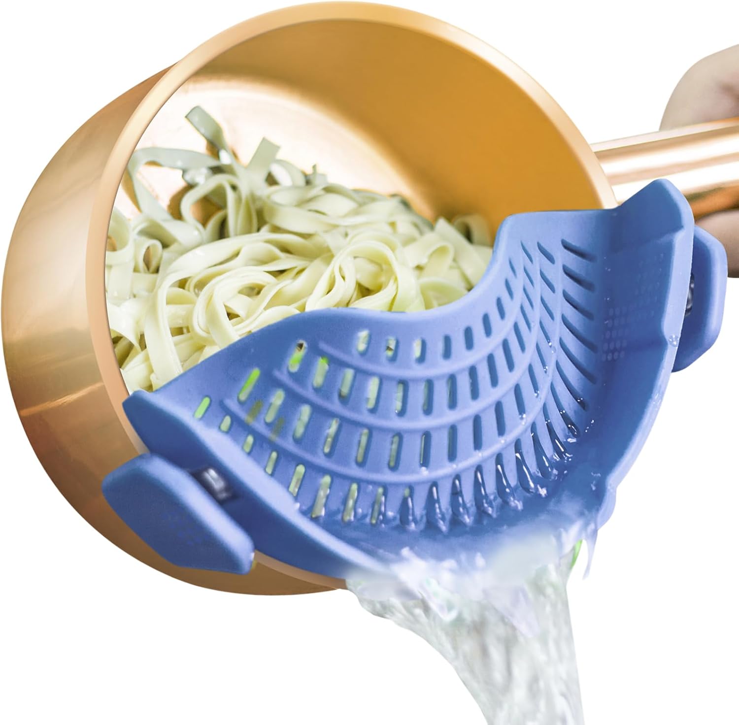 AUOON Clip On Strainer Silicone for All Pots and Pans