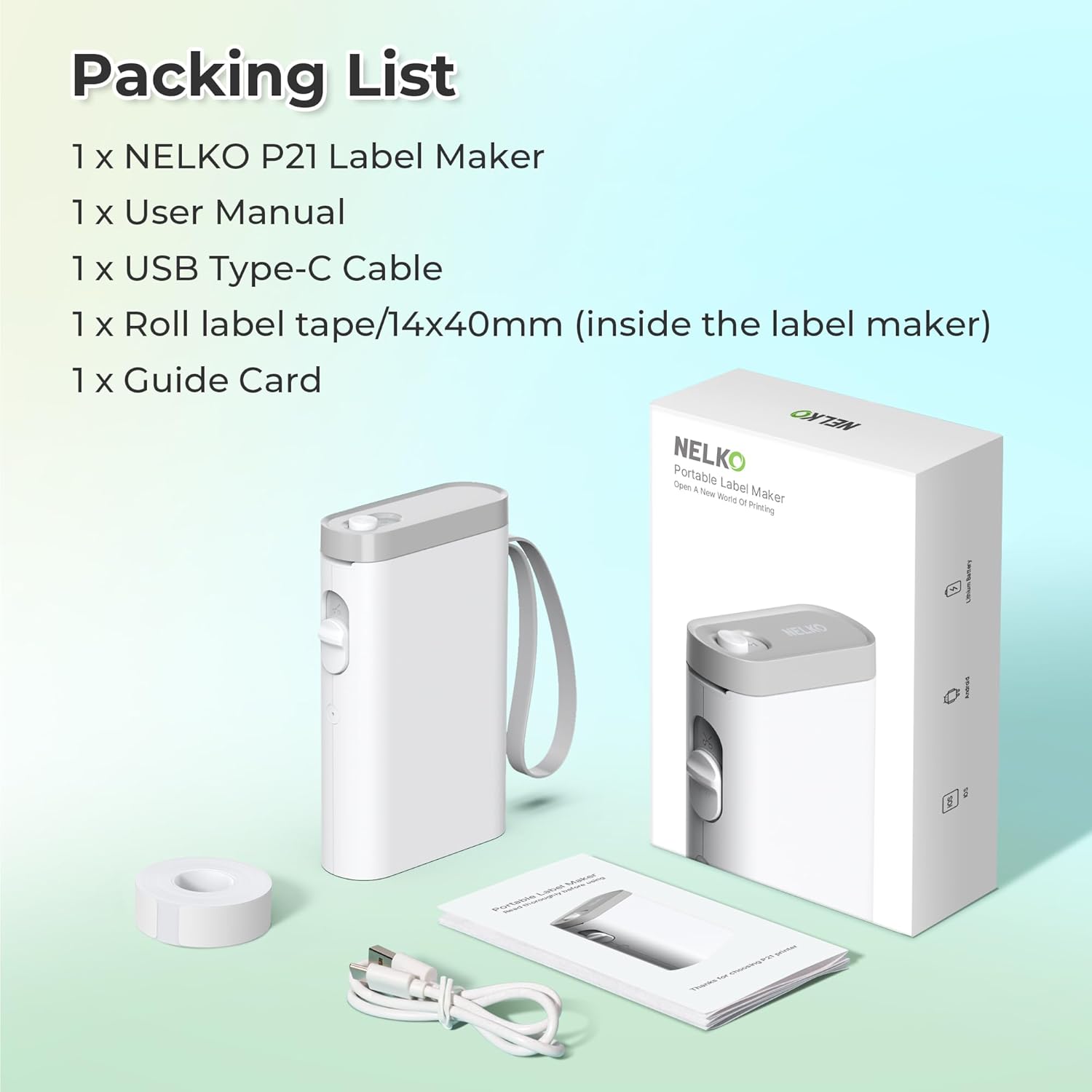 Label Maker – Wireless Mini Printer with Tape