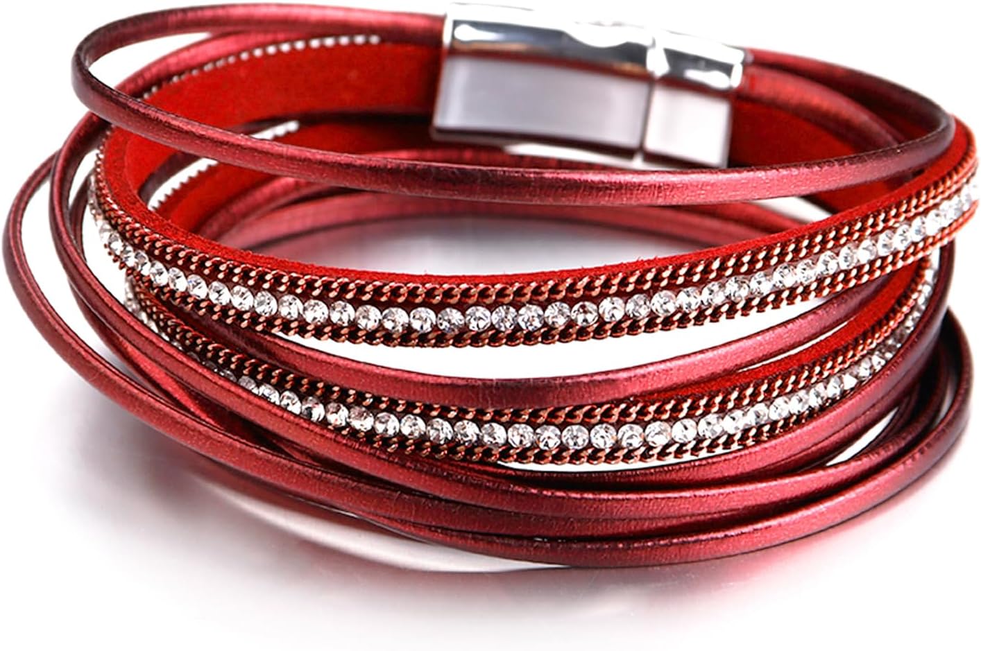 Fesciory Boho Leather Wrap Bracelet Women