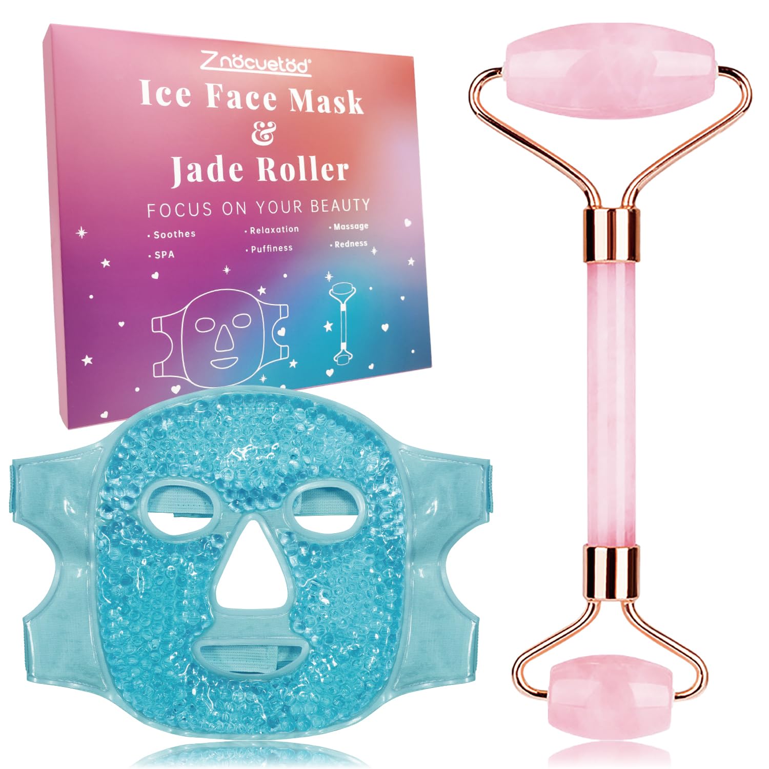 ZNÖCUETÖD Cold Face Eye Mask Ice Pack Reduce Facial Puff