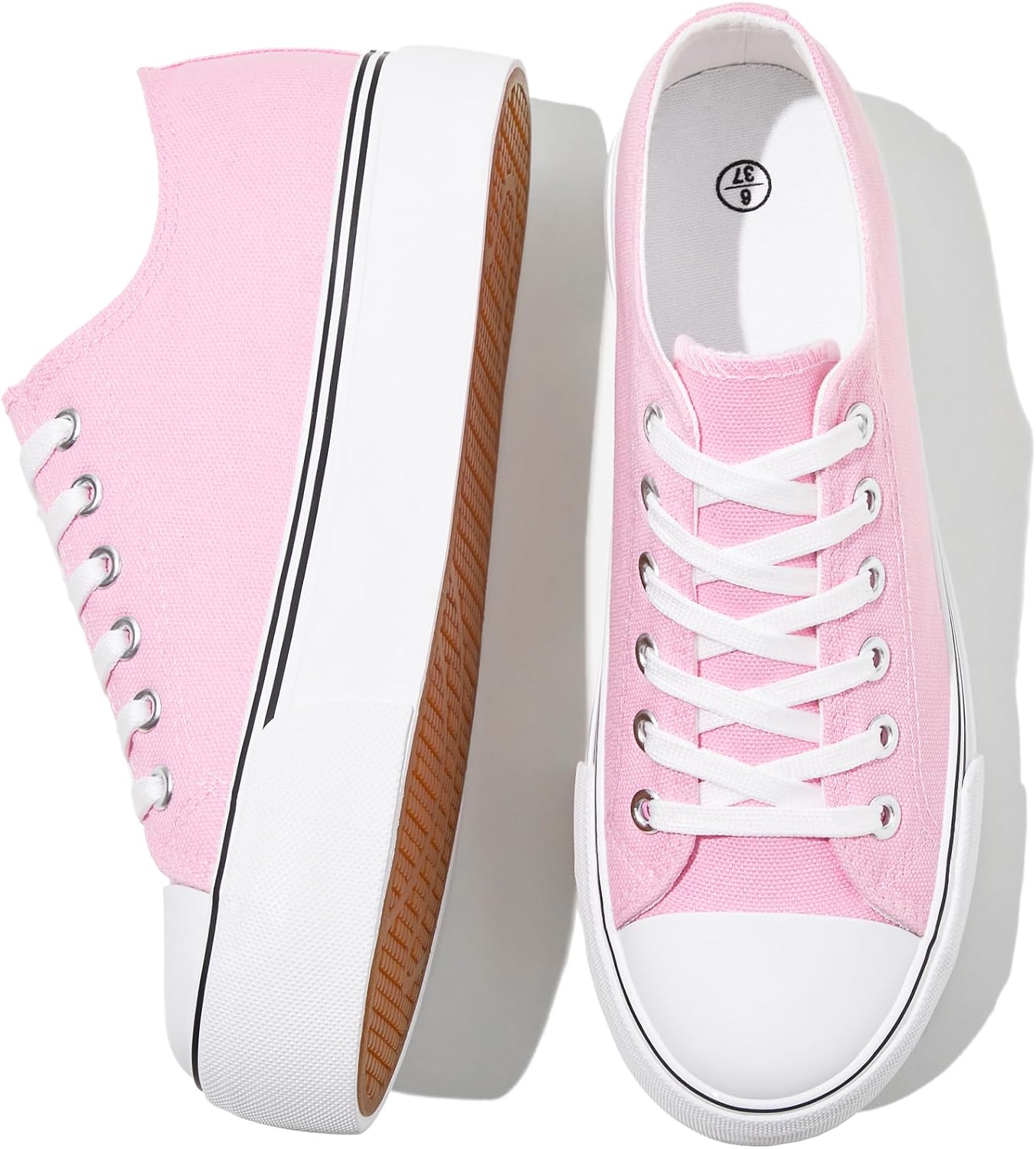 SERNIAL Womens White Platform Sneakers for Women