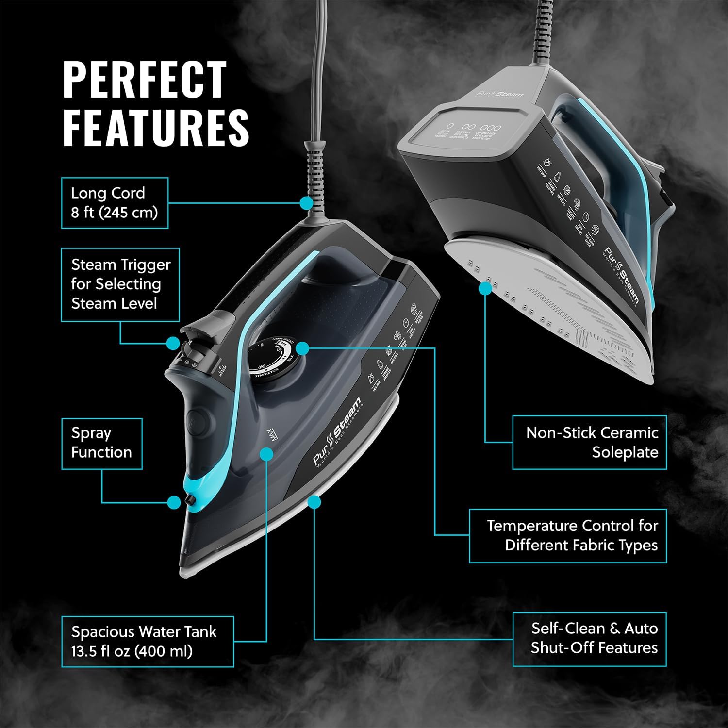 PurSteam Iron with Ceramic Soleplate
