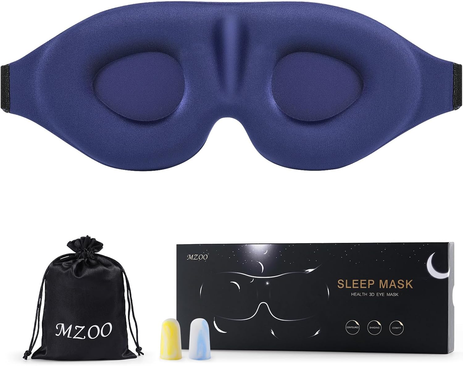 MZOO 3D Sleep Eye Mask Travel Blindfold