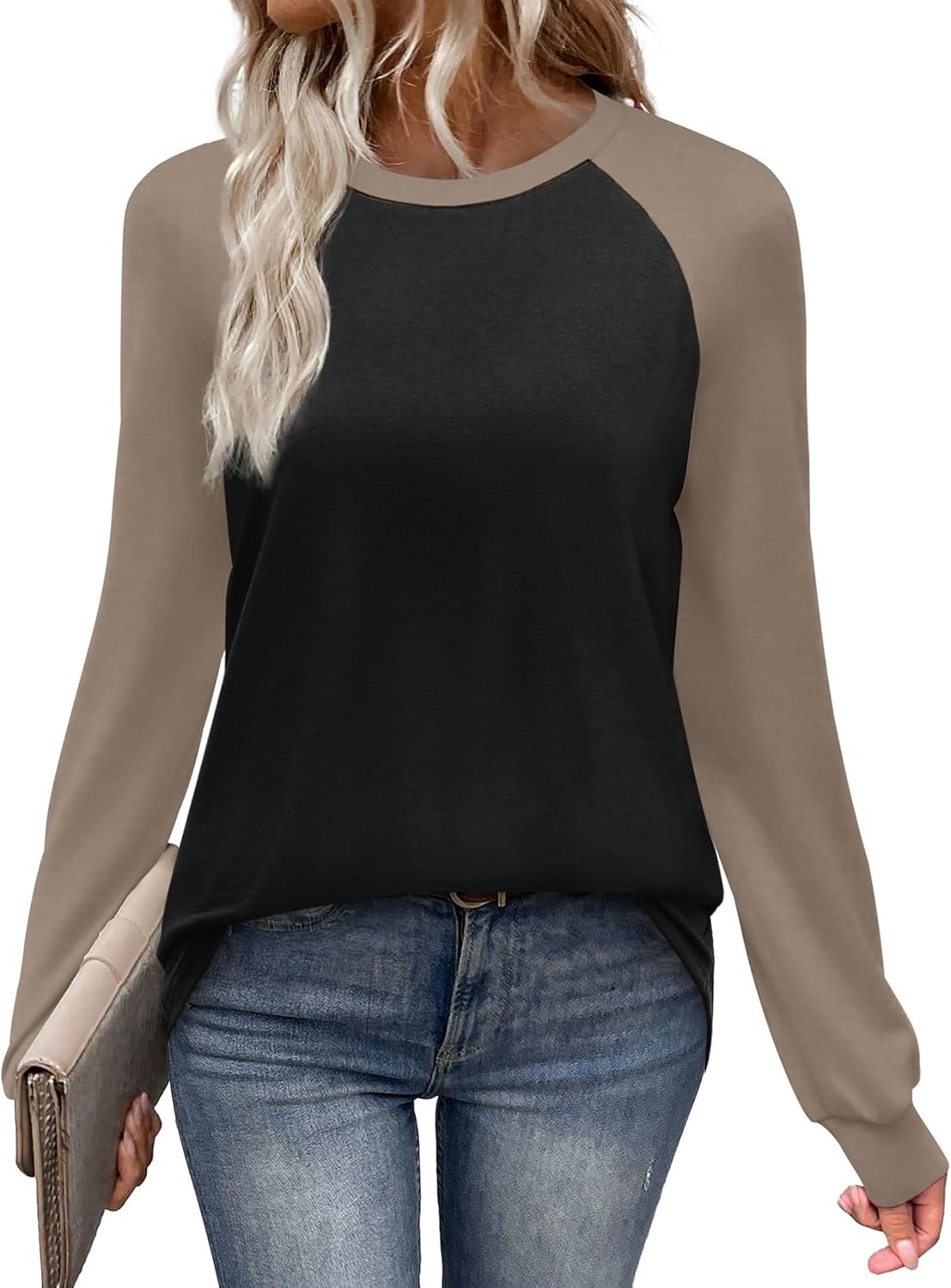 WIHOLL Women’s Long Sleeve Raglan Shirt