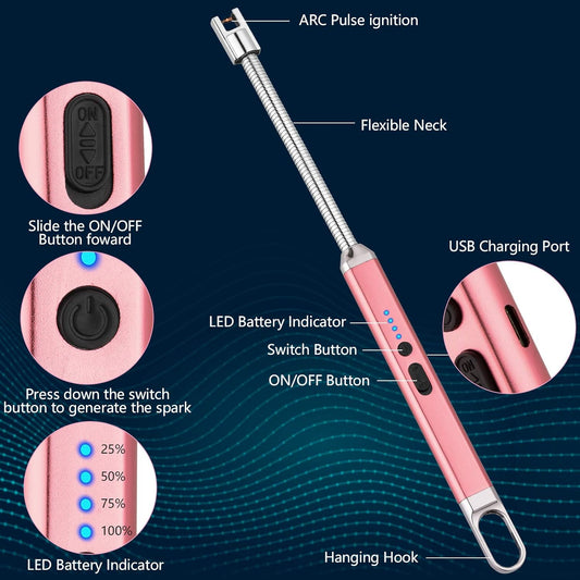 MEIRUBY Electric Candle Lighter for Women Men