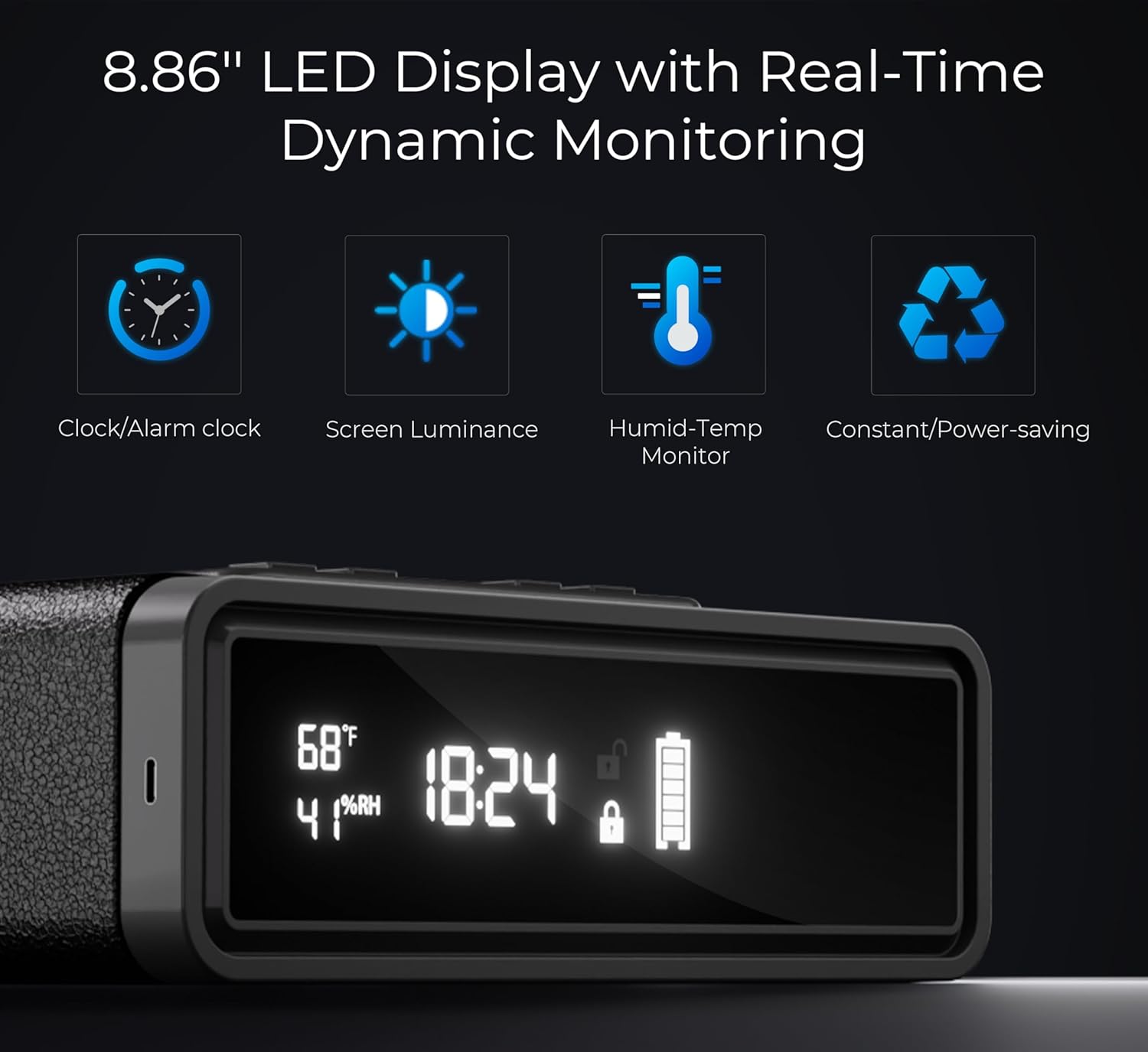 Smart Biometric Safe with Wireless Charging for Phone