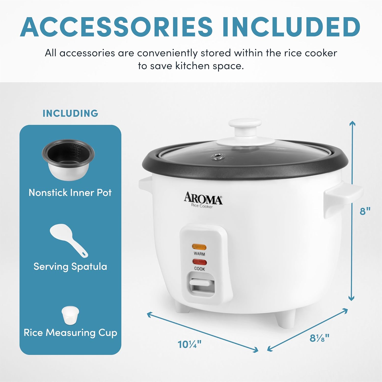 Aroma 6-Cup Rice Cooker