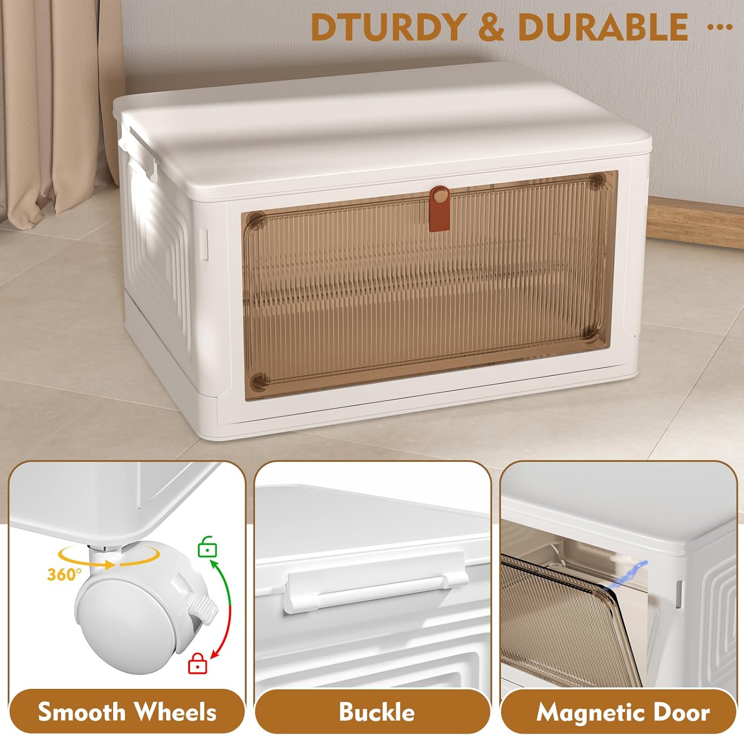 Plastic Storage Bins with Lid  Stackable Storage Containers