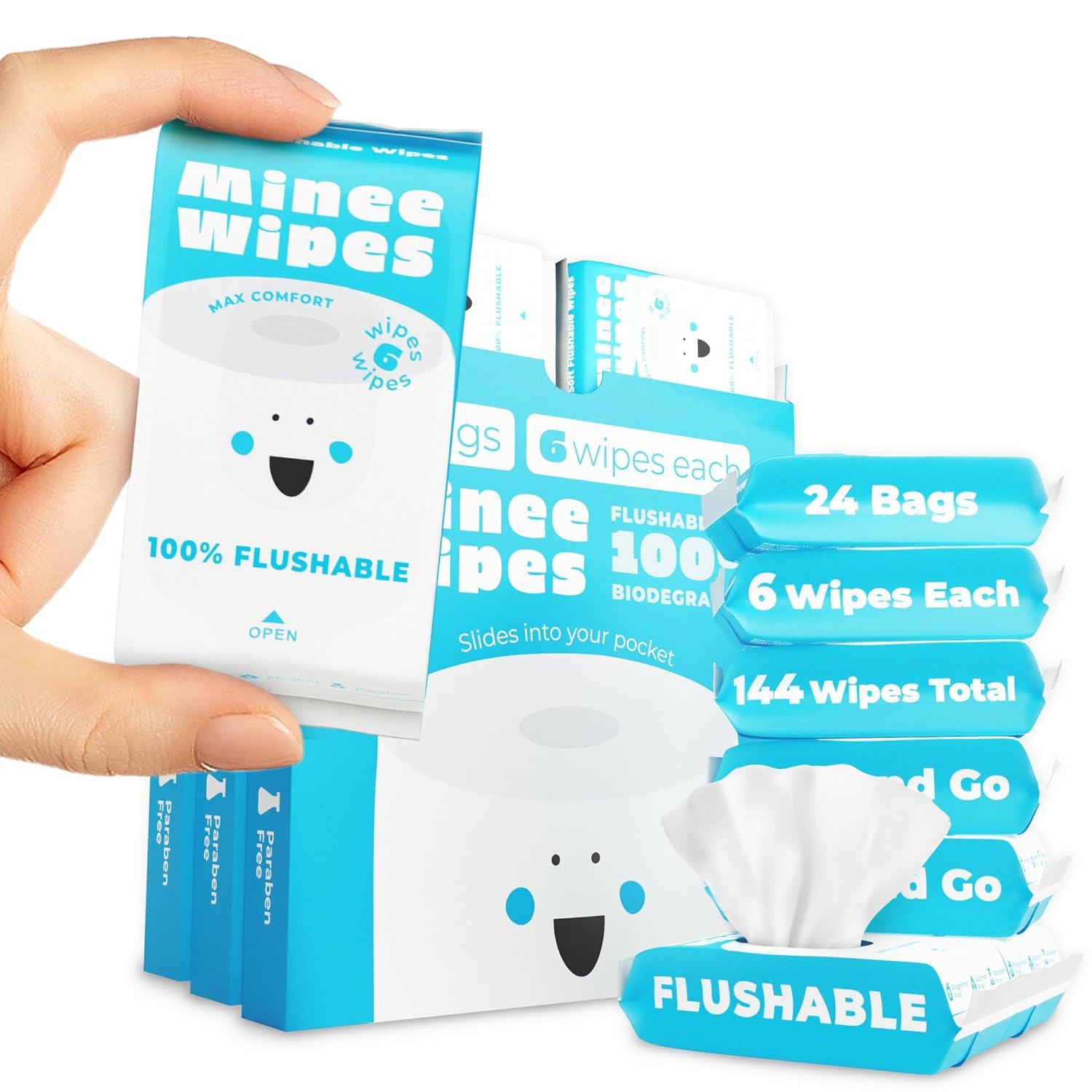 Impossibly Compact Travel Flushable Wipes
