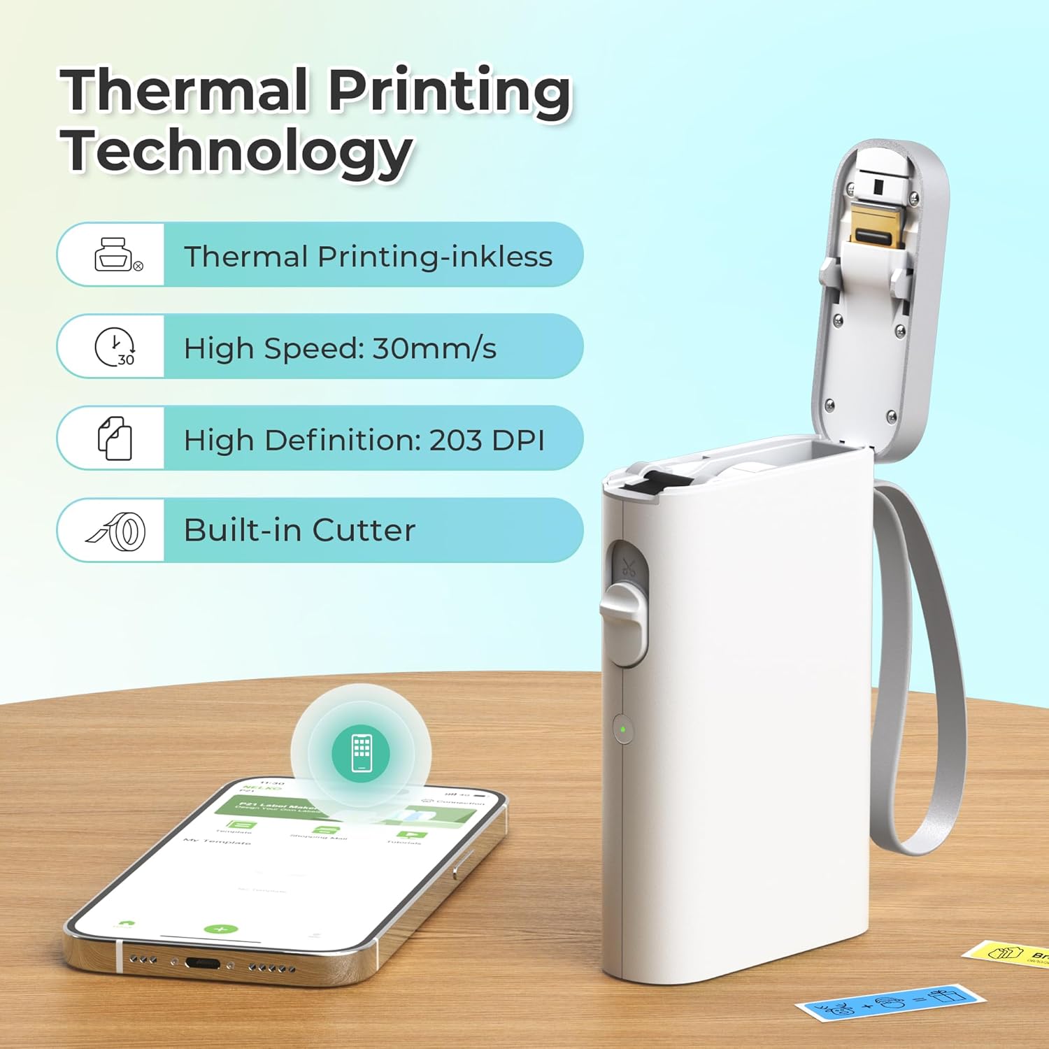 Label Maker – Wireless Mini Printer with Tape