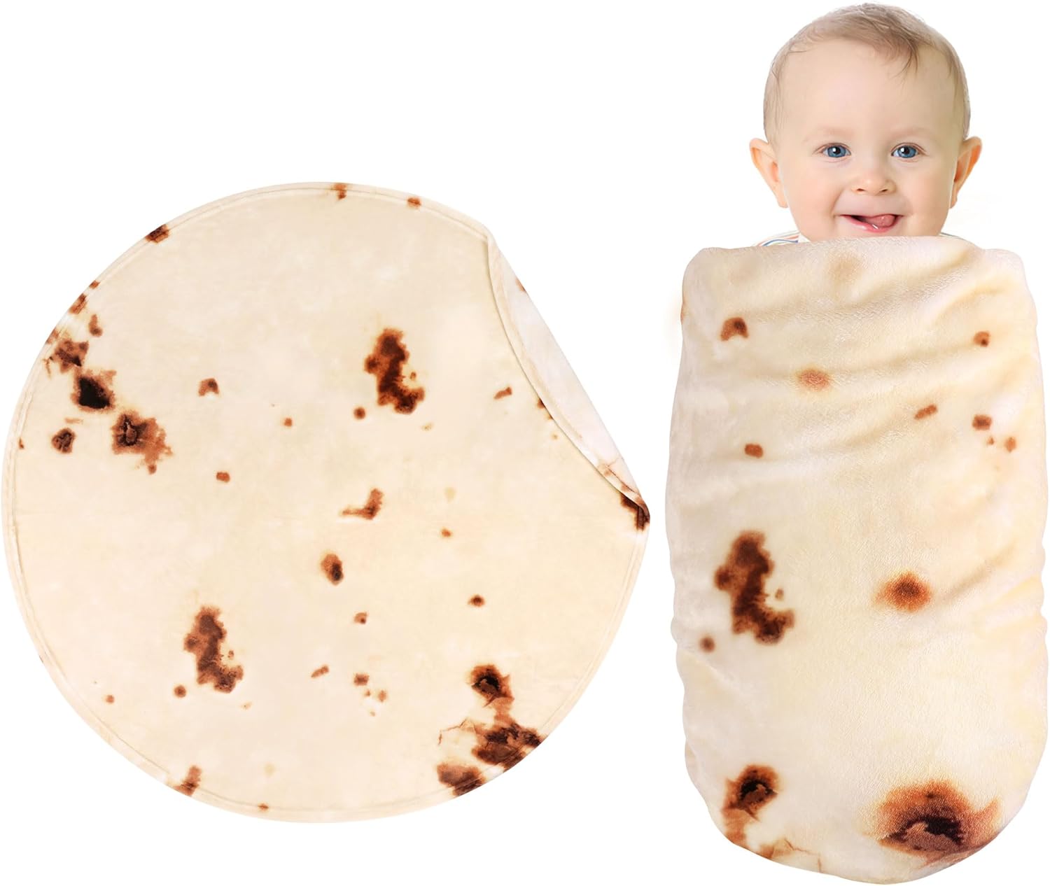 SeaRoomy Burritos Tortilla Realistic Food Wrap Blanket