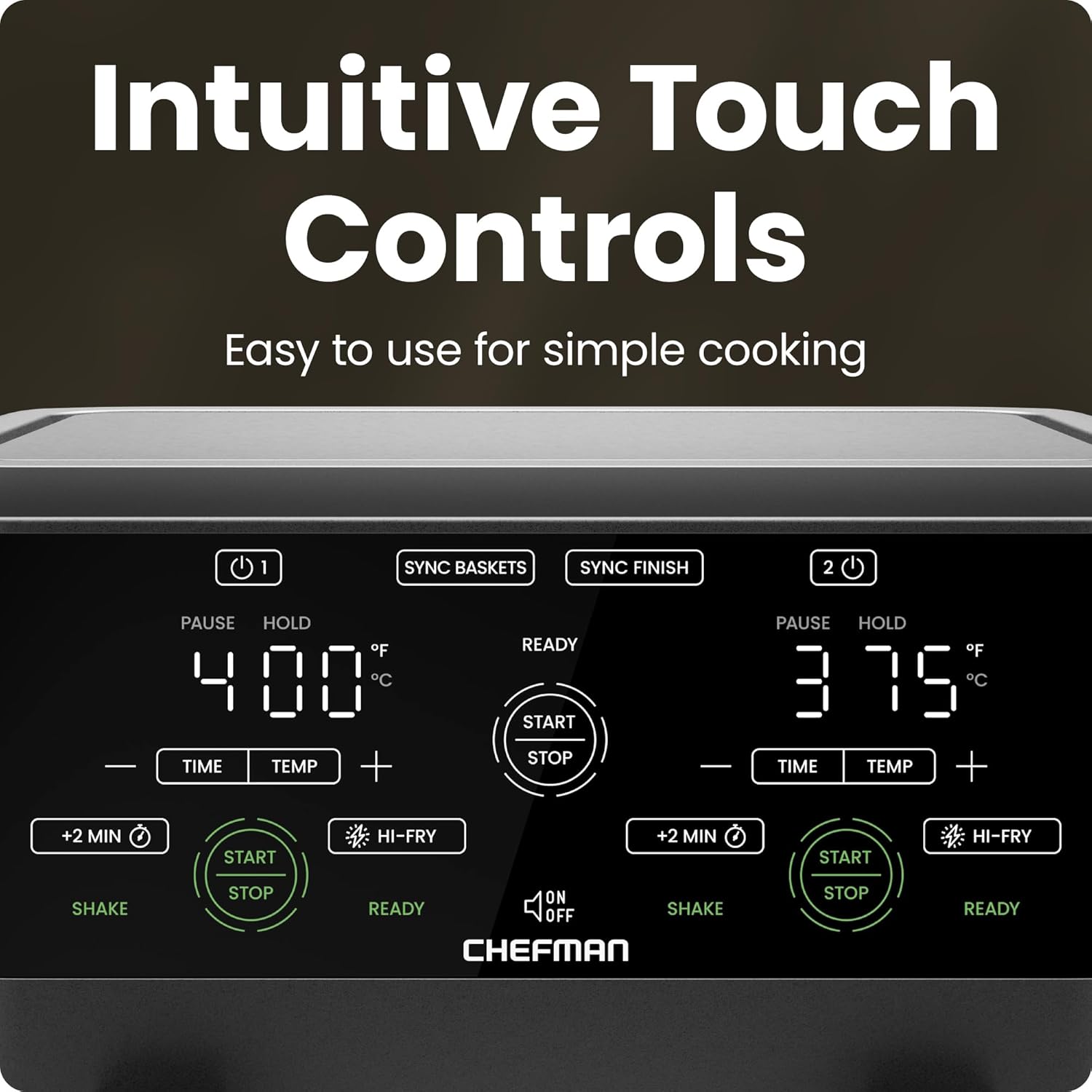 CHEFMAN 6 Quart Dual Basket Air Fryer Oven