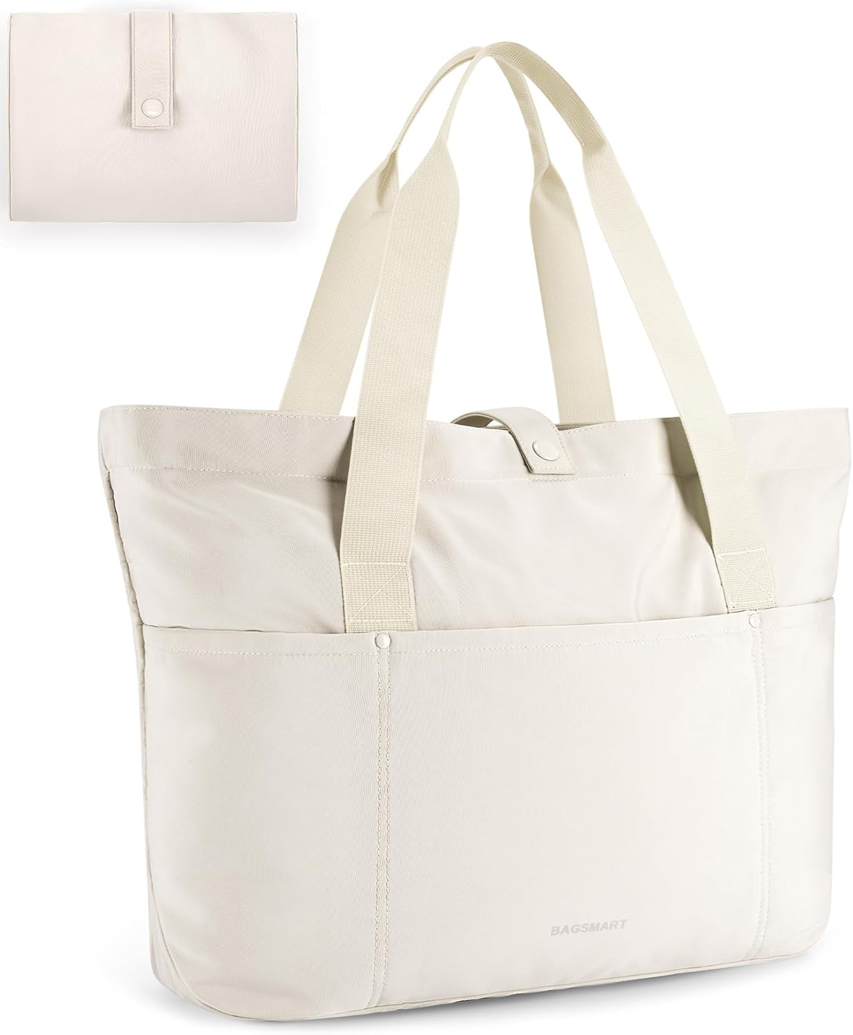 BAGSMART Foldable Tote Bag for Women – Large Travel & Work Handbag