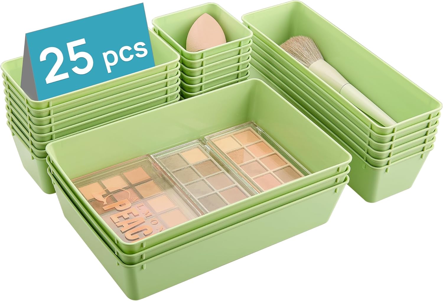 Vtopmart 25PCS Clear Drawer Organizer Set