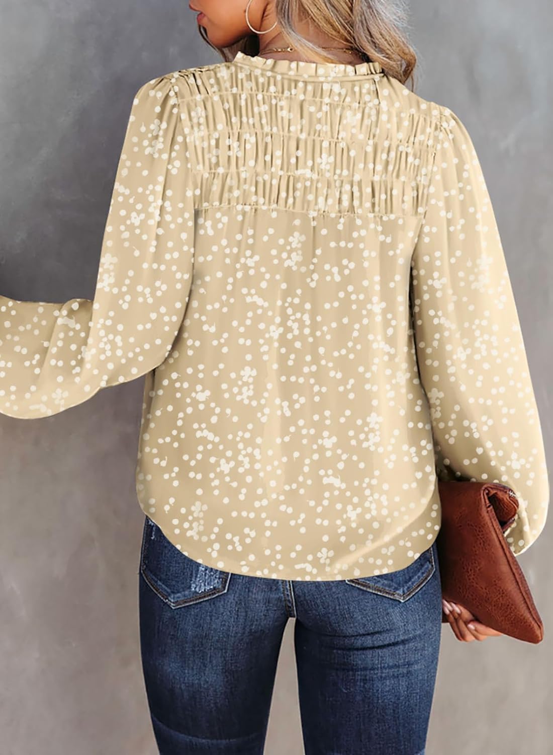 Long Sleeve Chiffon Floral Top Women