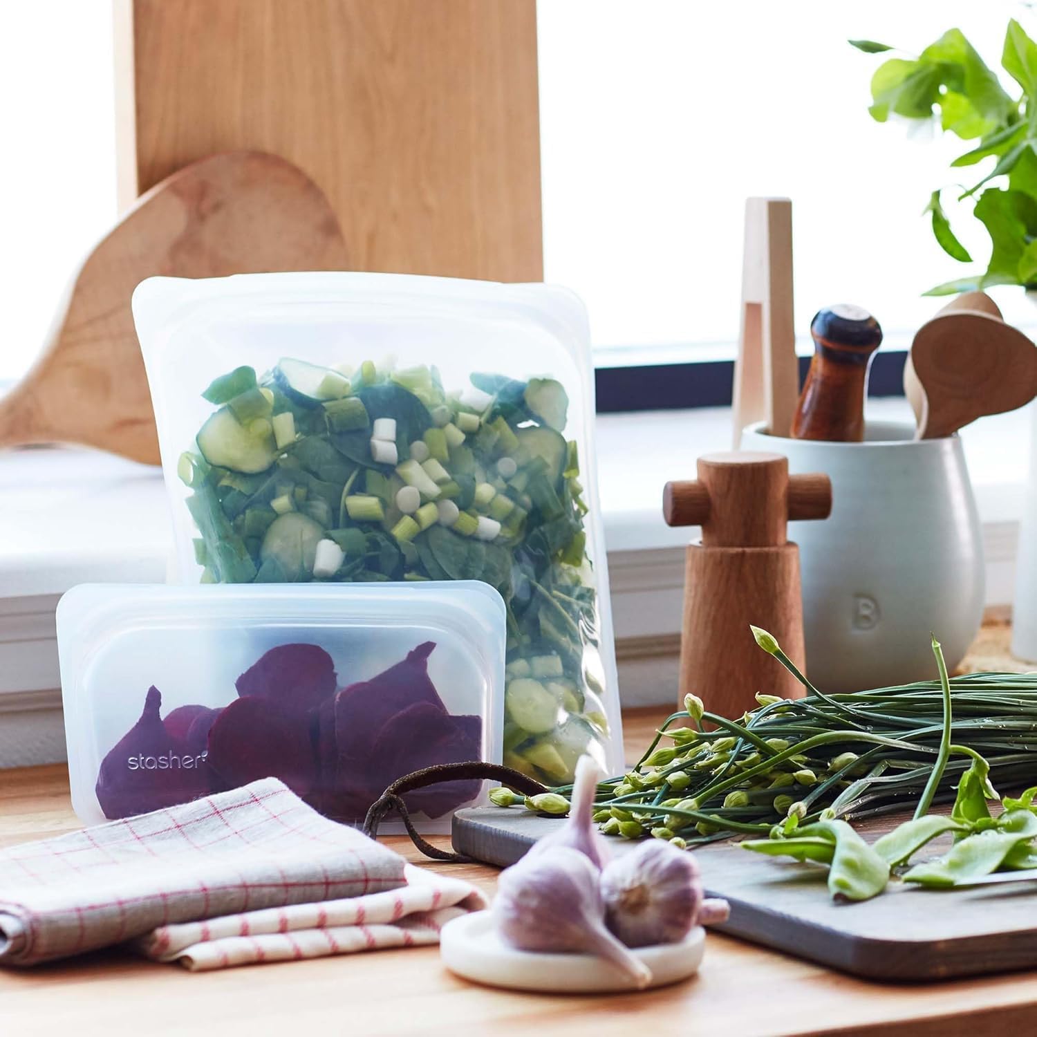 Stasher Premium Silicone Reusable Food Storage Bags