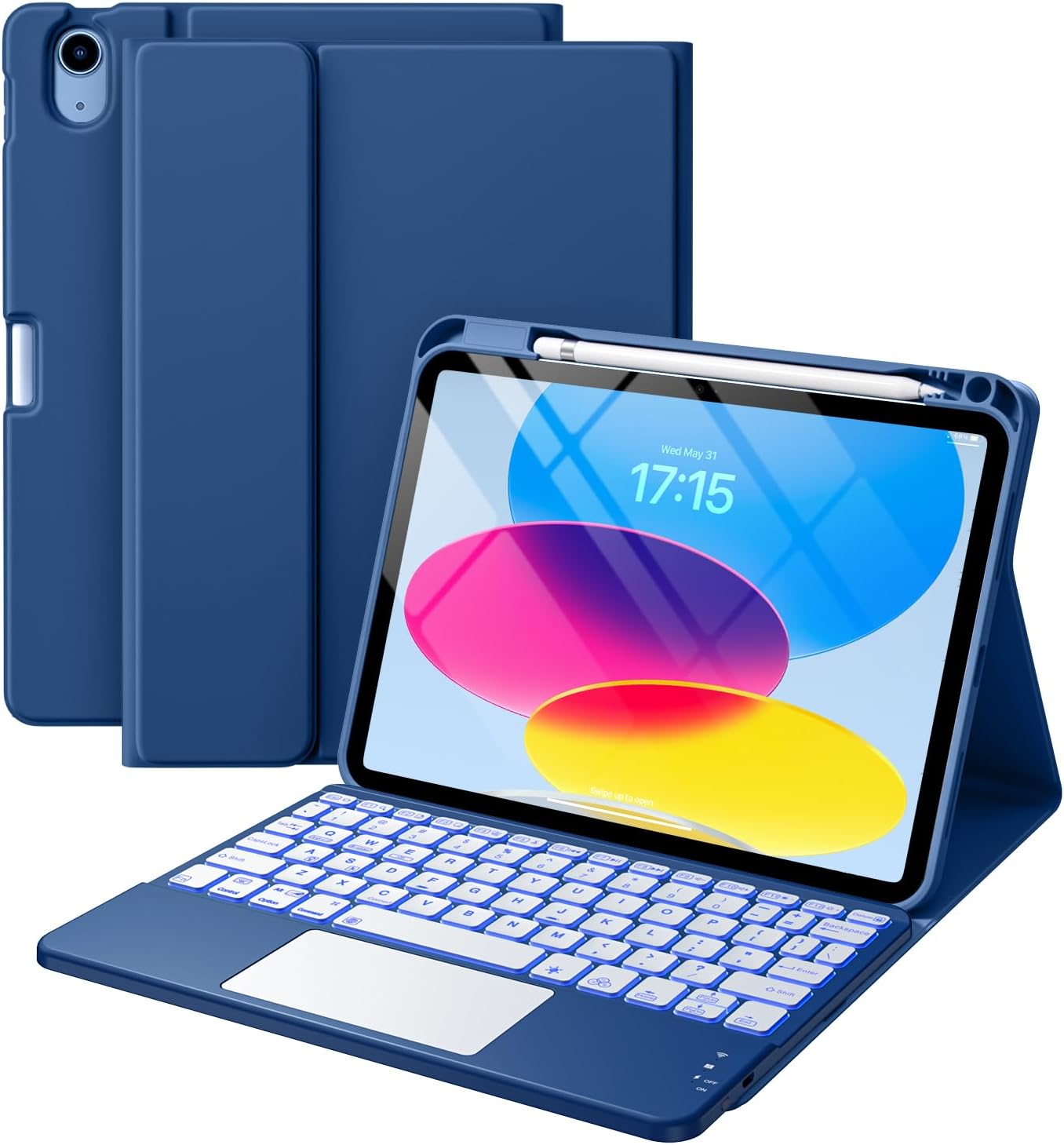 Harvopu Compatible for iPad 11th 10th Generation Case with Keyboard