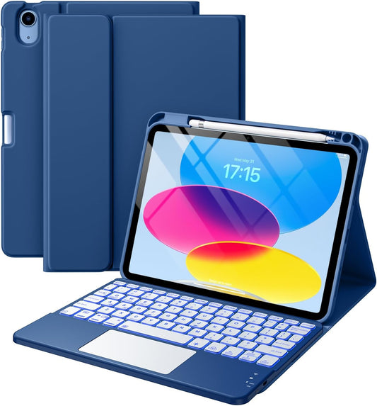 Harvopu Compatible for iPad 11th 10th Generation Case with Keyboard