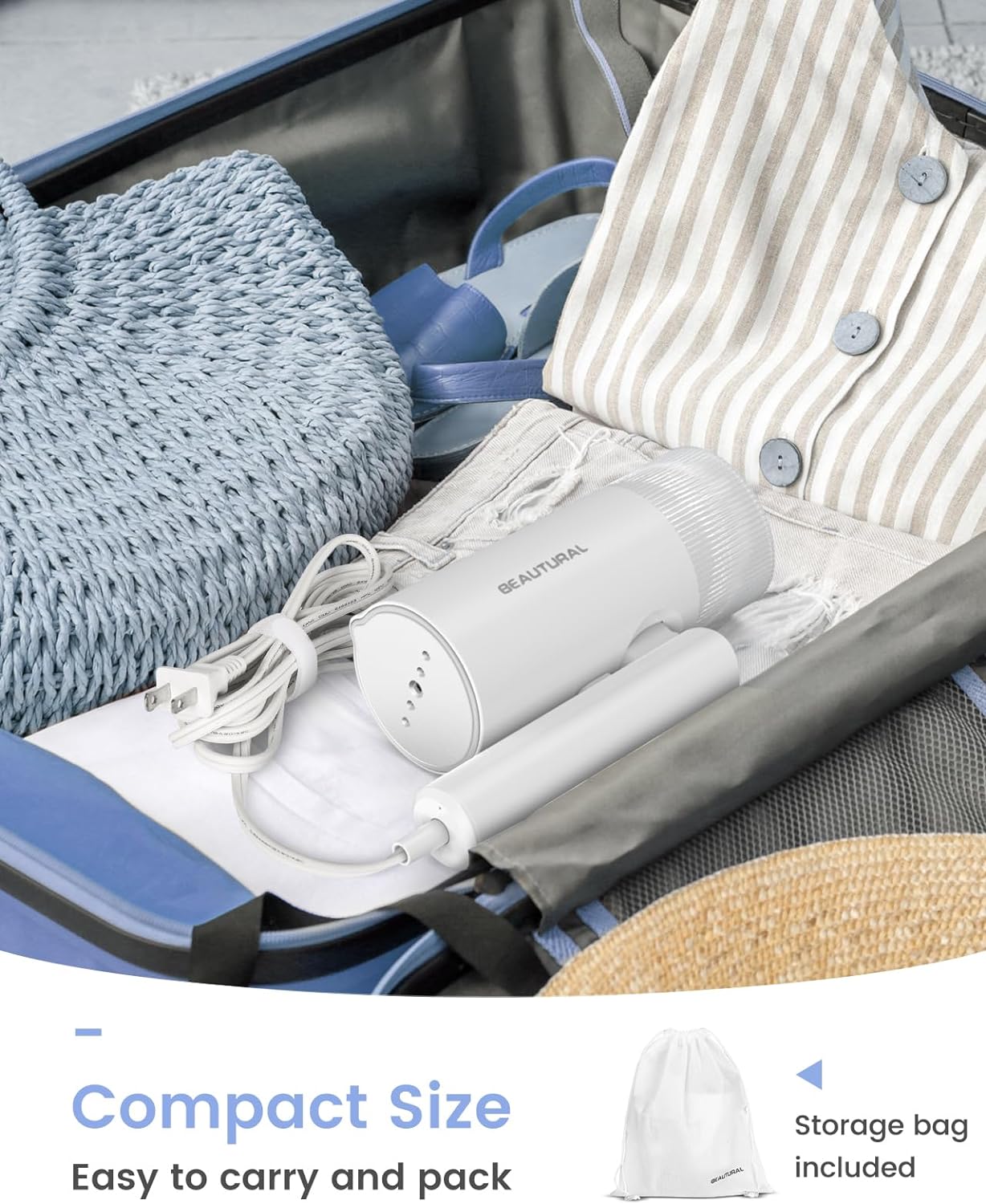 BEAUTURAL Portable Clothes Steamer