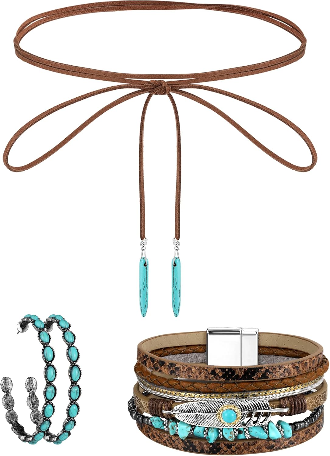 Rustic Style Boho Jewelry Set Women