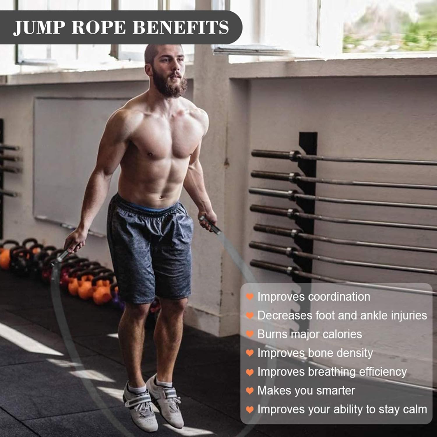 Redify Weighted Jump Rope for Workout Fitness